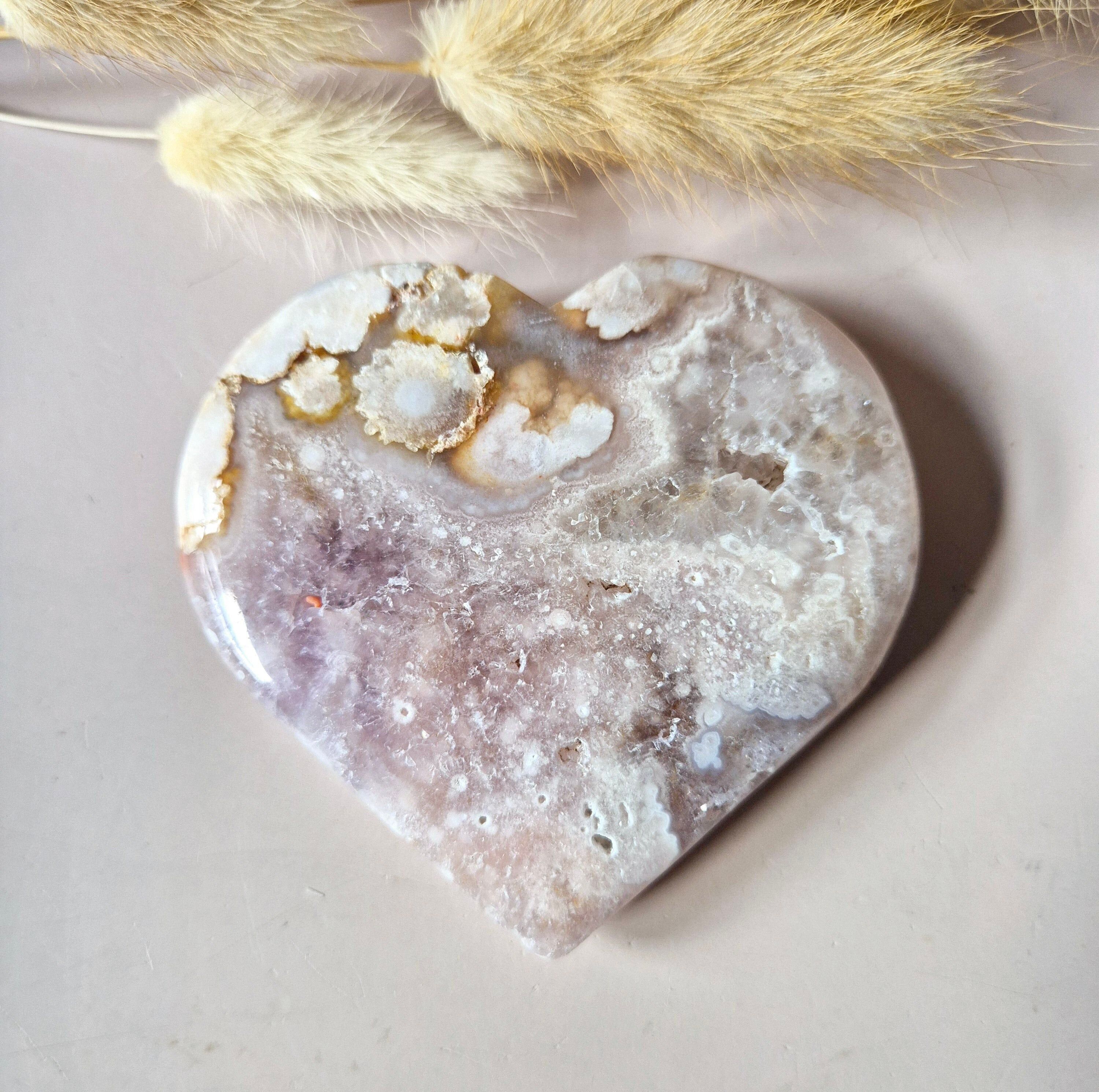 Edelstein Druzy Herz aus rosa Amethyst 172g (Rosa Amethyst)