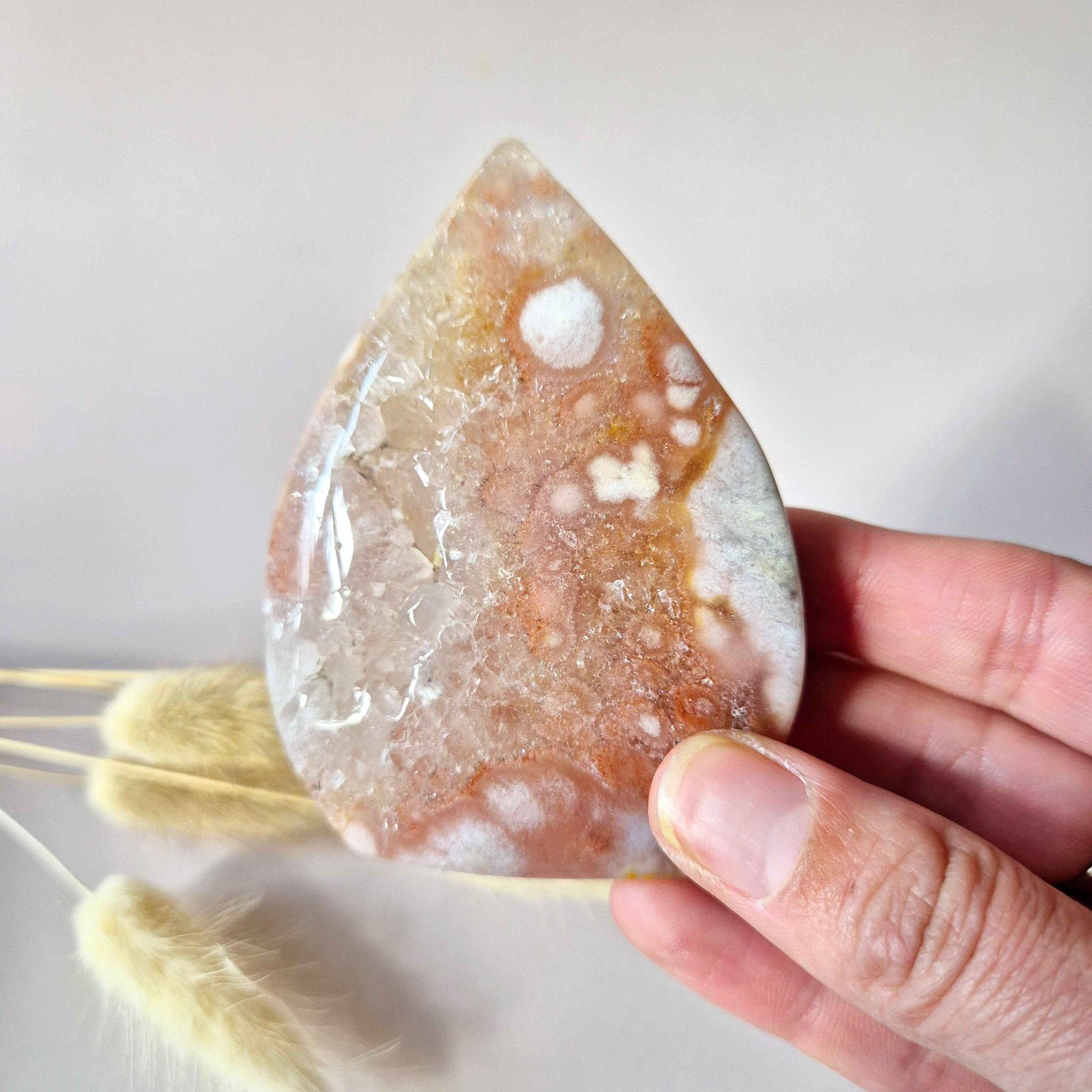 Edelstein Druzy Rosa Amethyst Flamme 114g (Rosa Amethyst)