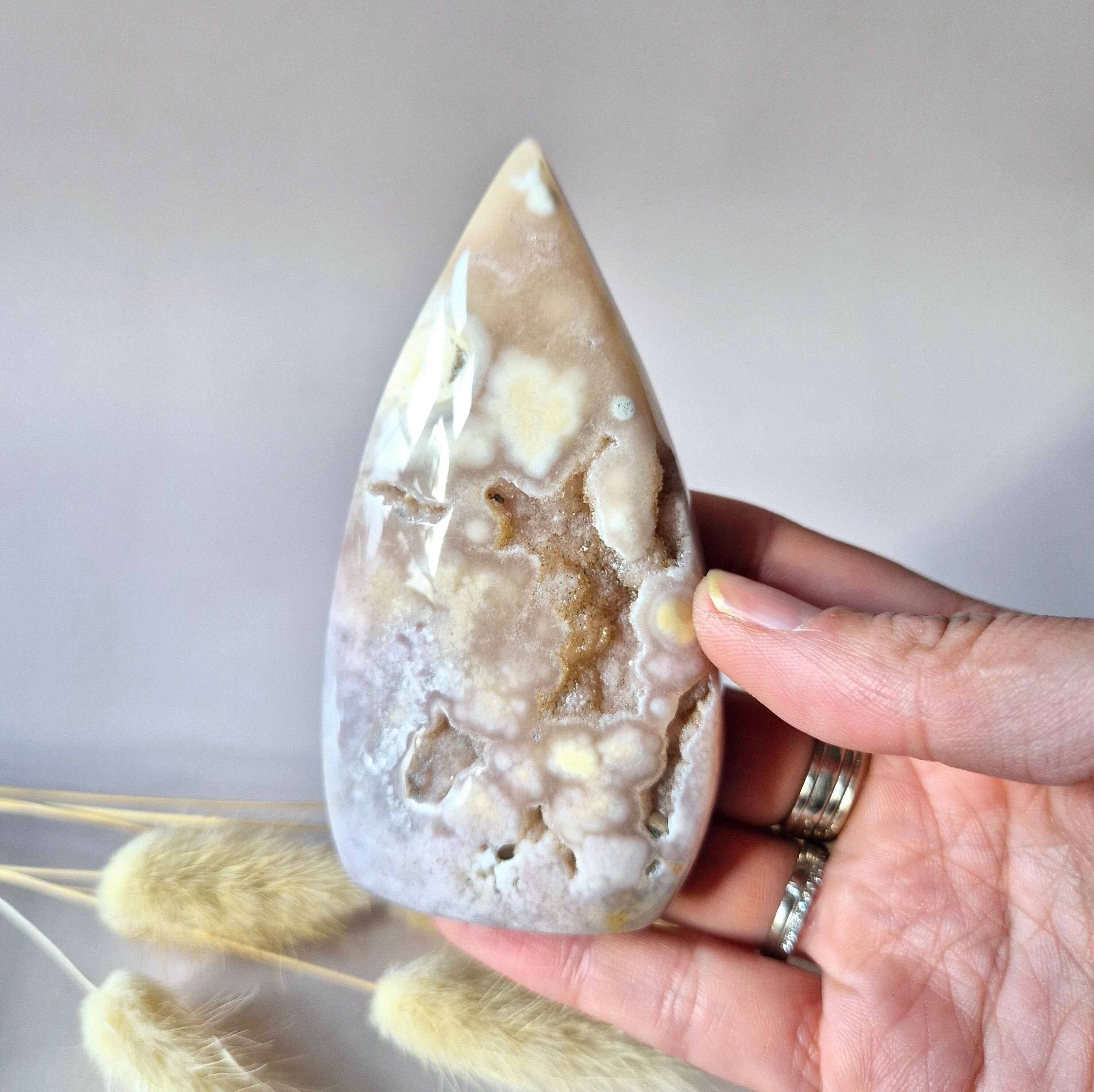 Edelstein Druzy Rosa Amethyst Flamme 157g (Rosa Amethyst)