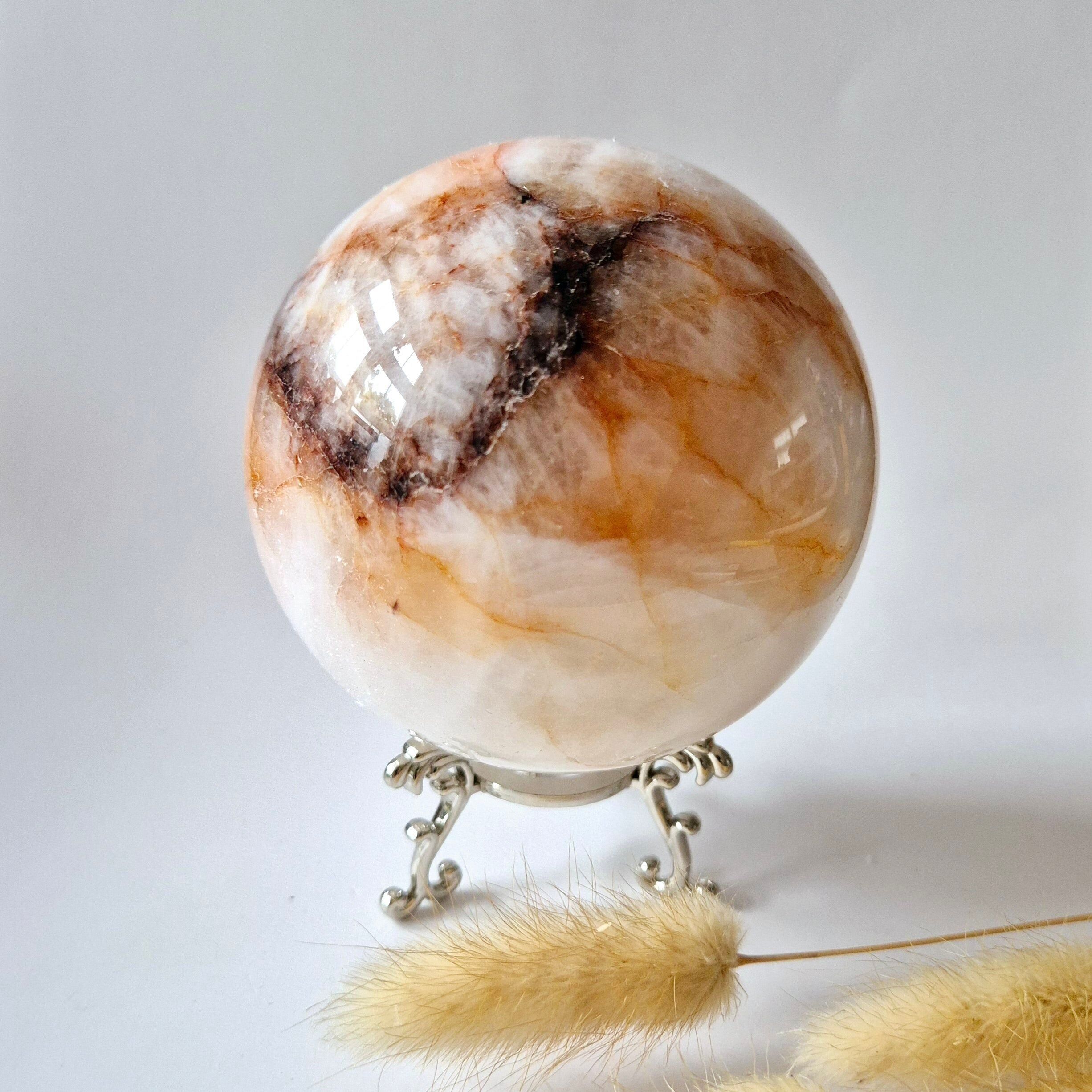 XL Feuerquarz-Kristallkugel – 88 mm (935 g) | Energieverstärkender Edelstein für Kraft und Konzentration