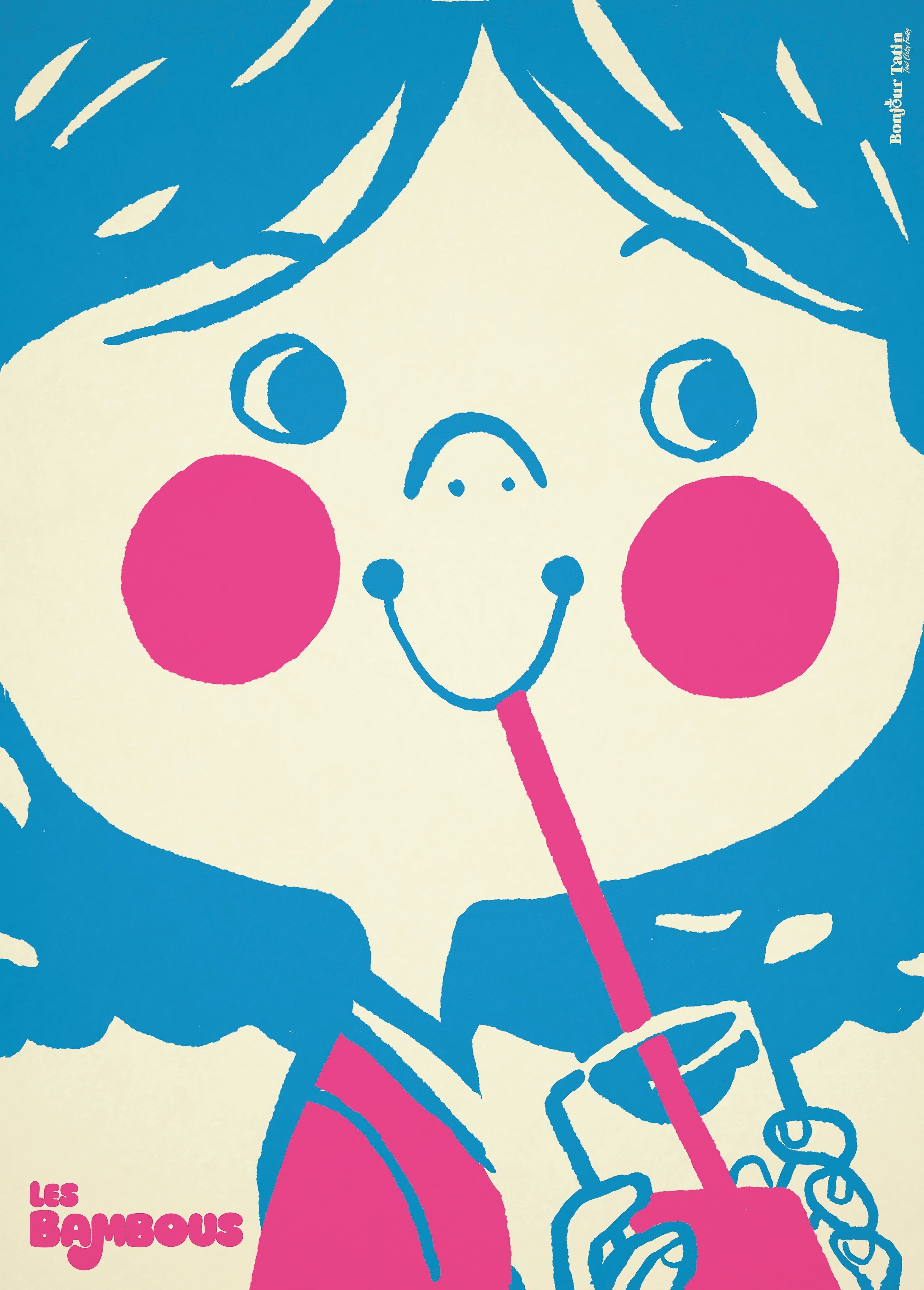 Poster Lemonade - Les Bambous Blue Pink 50x70 cm