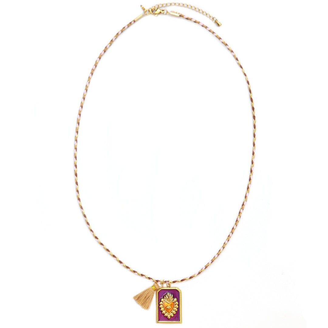 Collana tableau viola