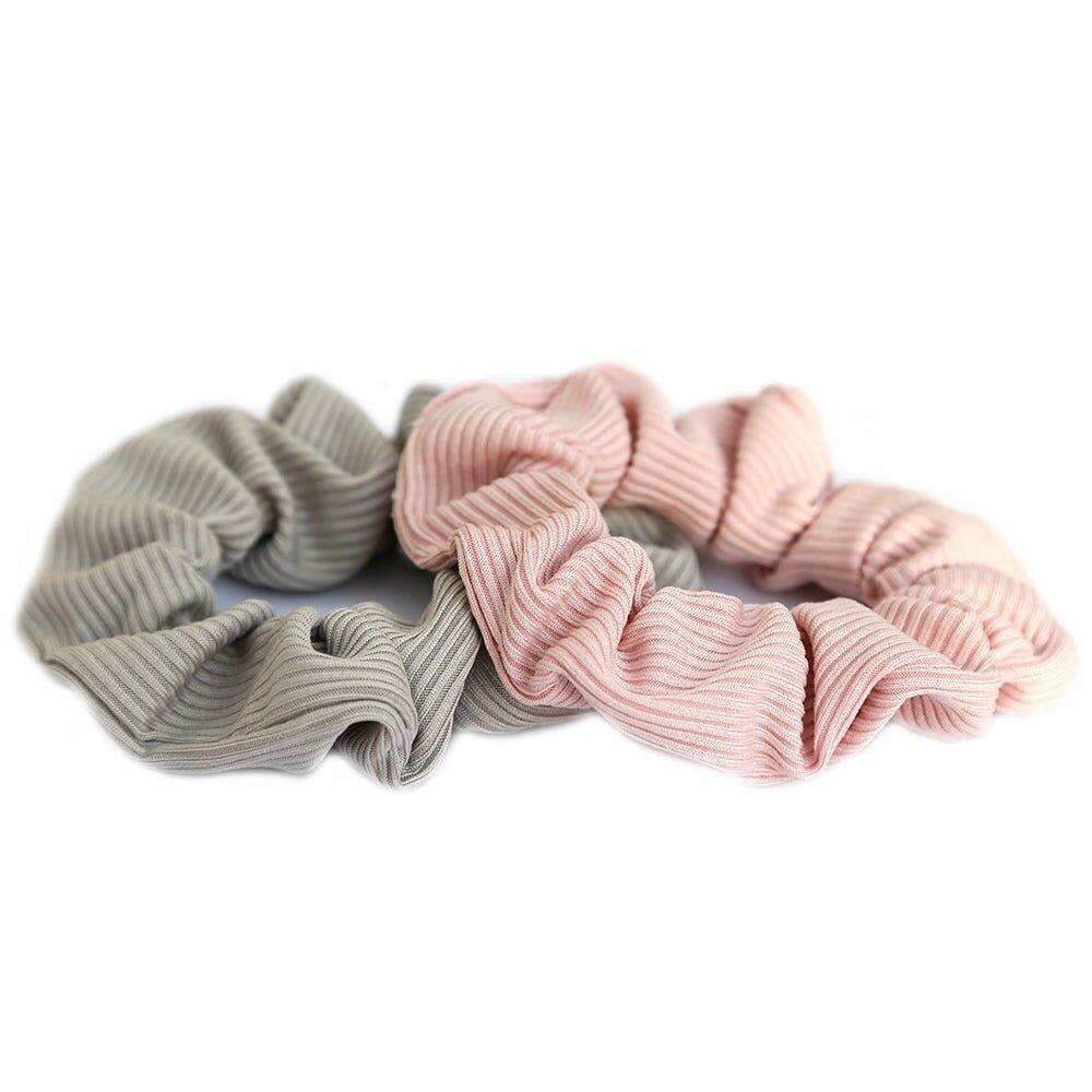 Scrunchie-Set gerippt pastell