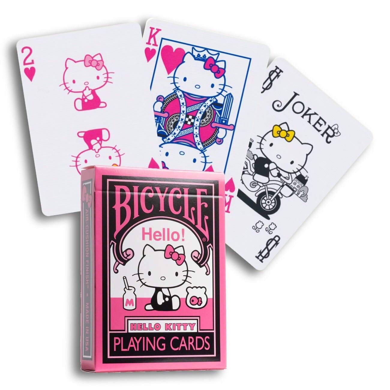 Mazzo di carte da gioco Hello Kitty Black & Pink Bicycle