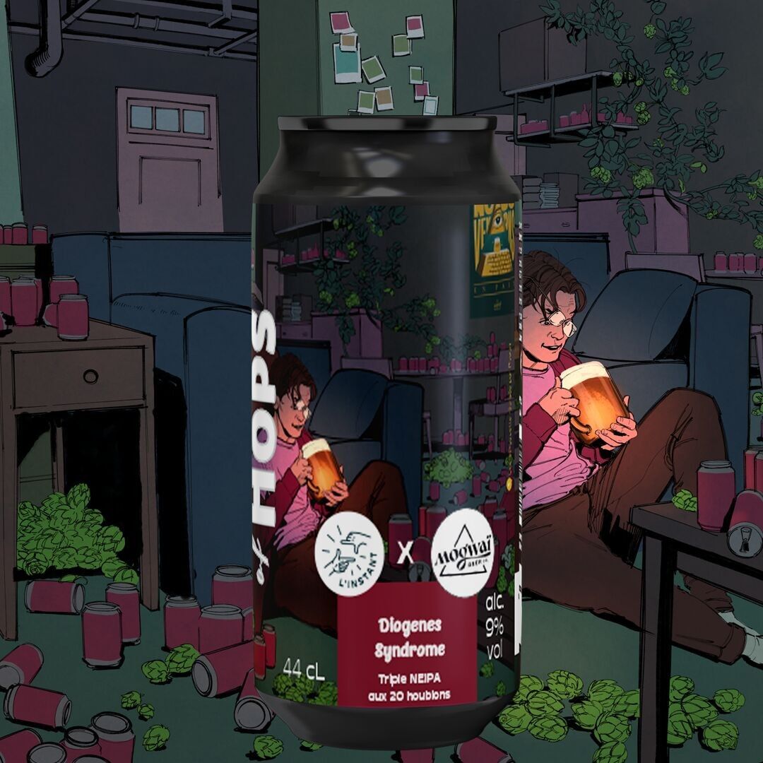 Diogenes Syndrome - 44cl - Triple NEIPA con 20 lúpulos - Colaboración Mogwaï - 9% alc.