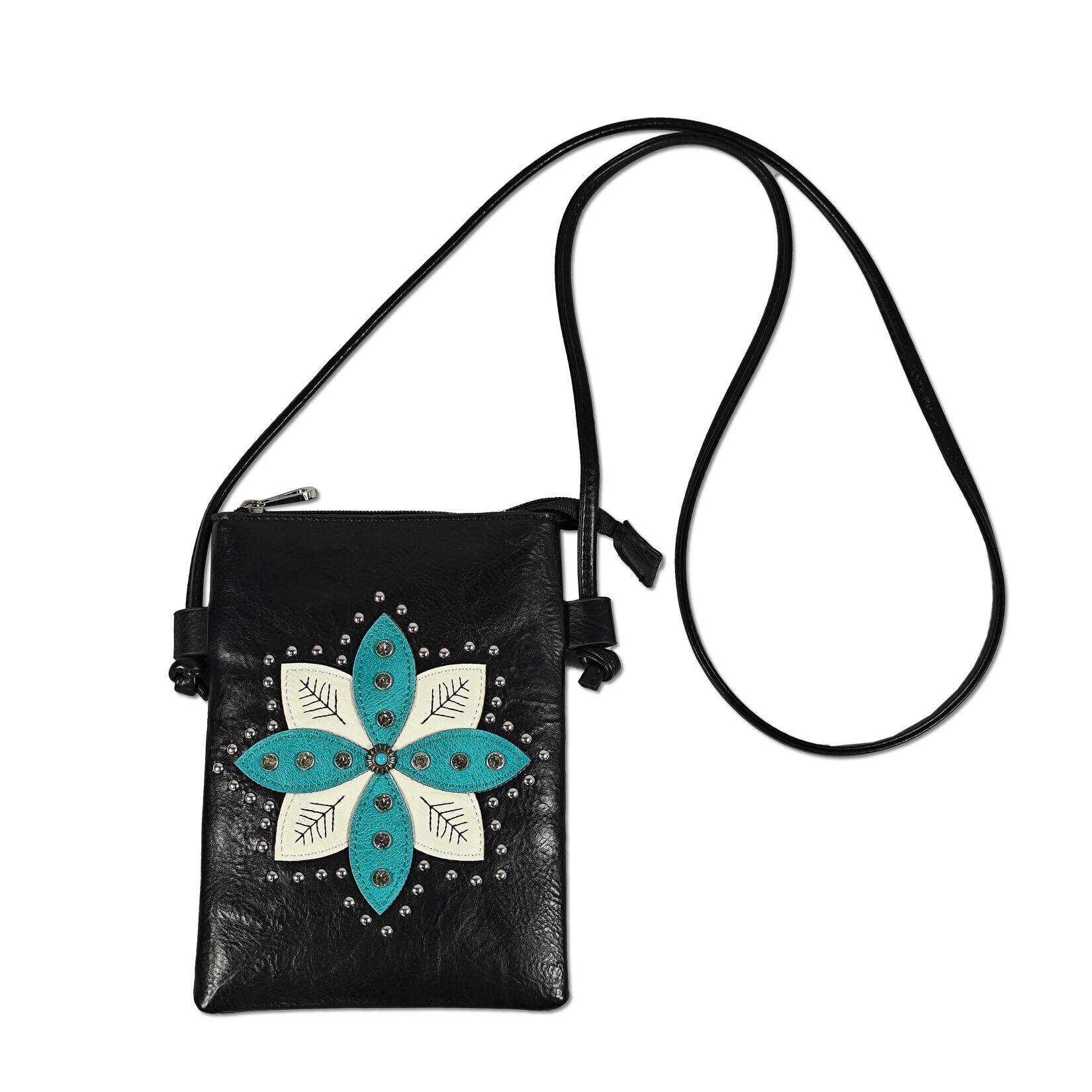 Borsa a tracolla da donna in pelle vegana. Dimensioni: 21 x 15,5 cm.