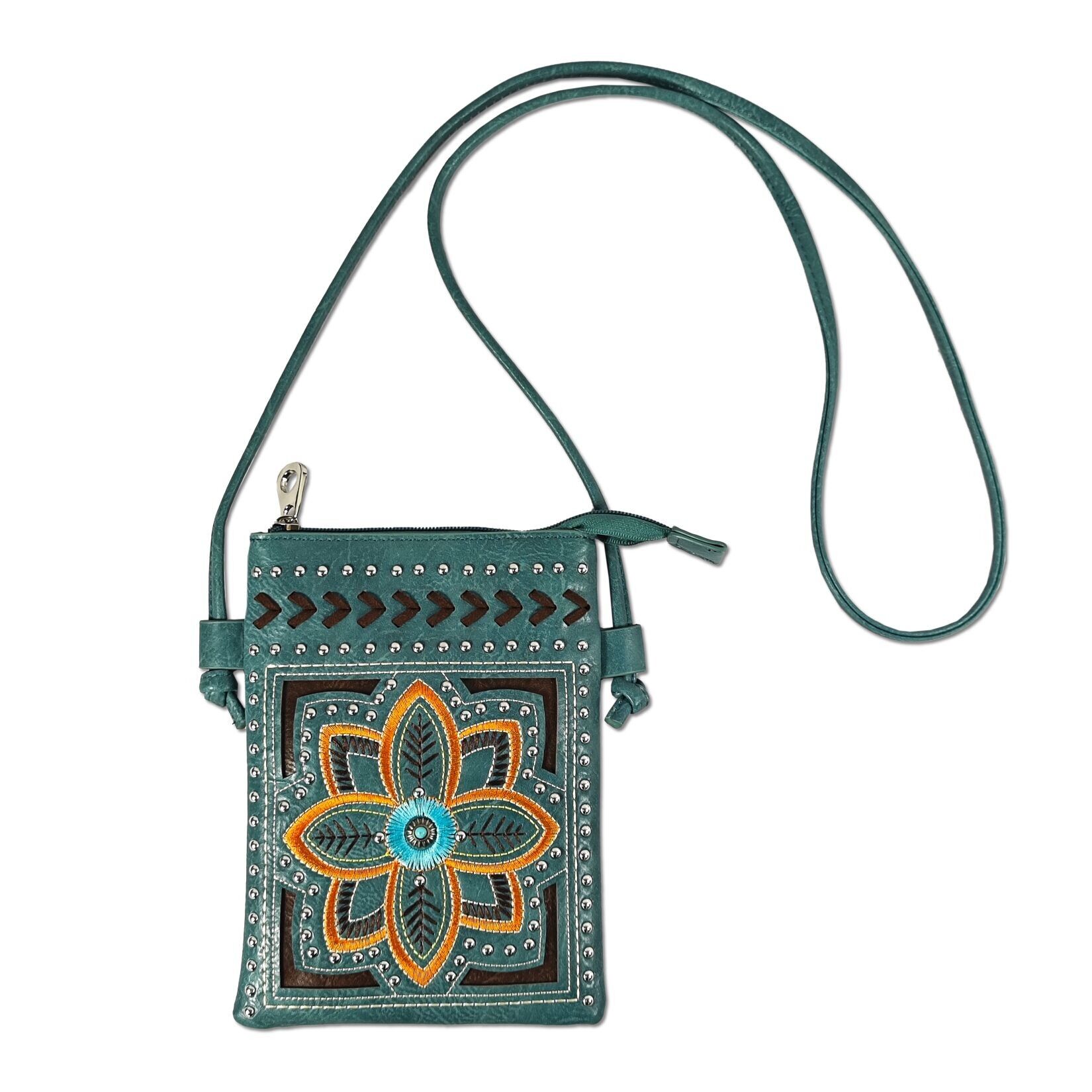 Borsa a tracolla da donna in pelle vegana. Dimensioni: 21 x 15,5 cm.