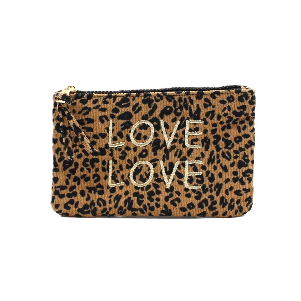 Pochette léopard message - LOVE LOVE