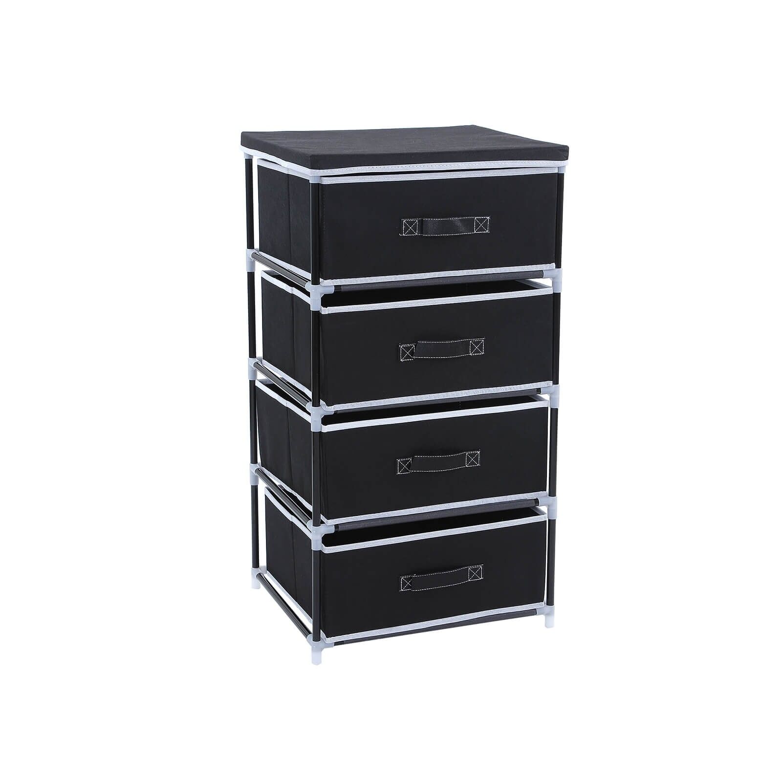 Plank mit 4 schwarzen Stoffen