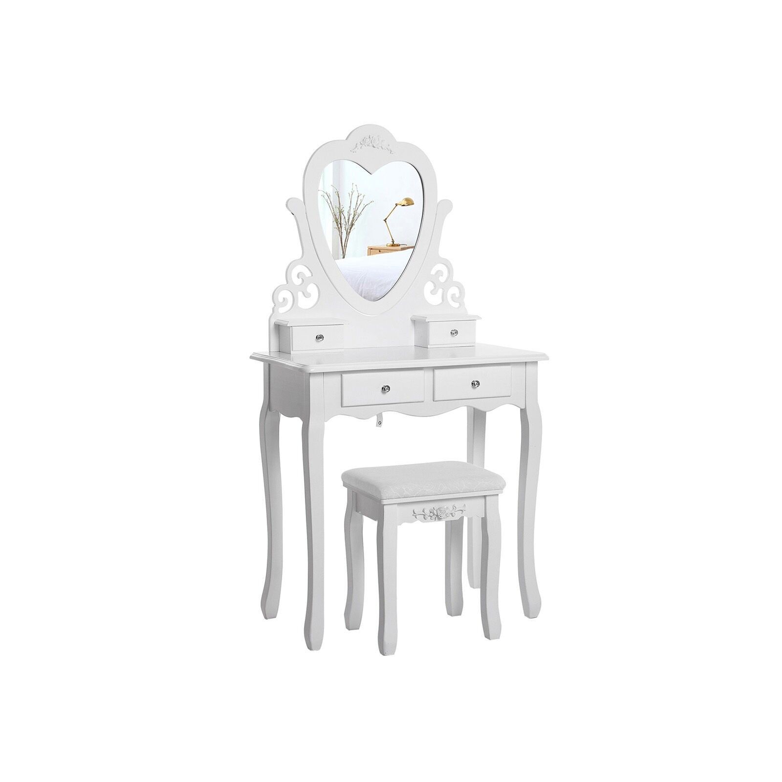 Zarte Kaptafel mit hartvormigem Spiegel