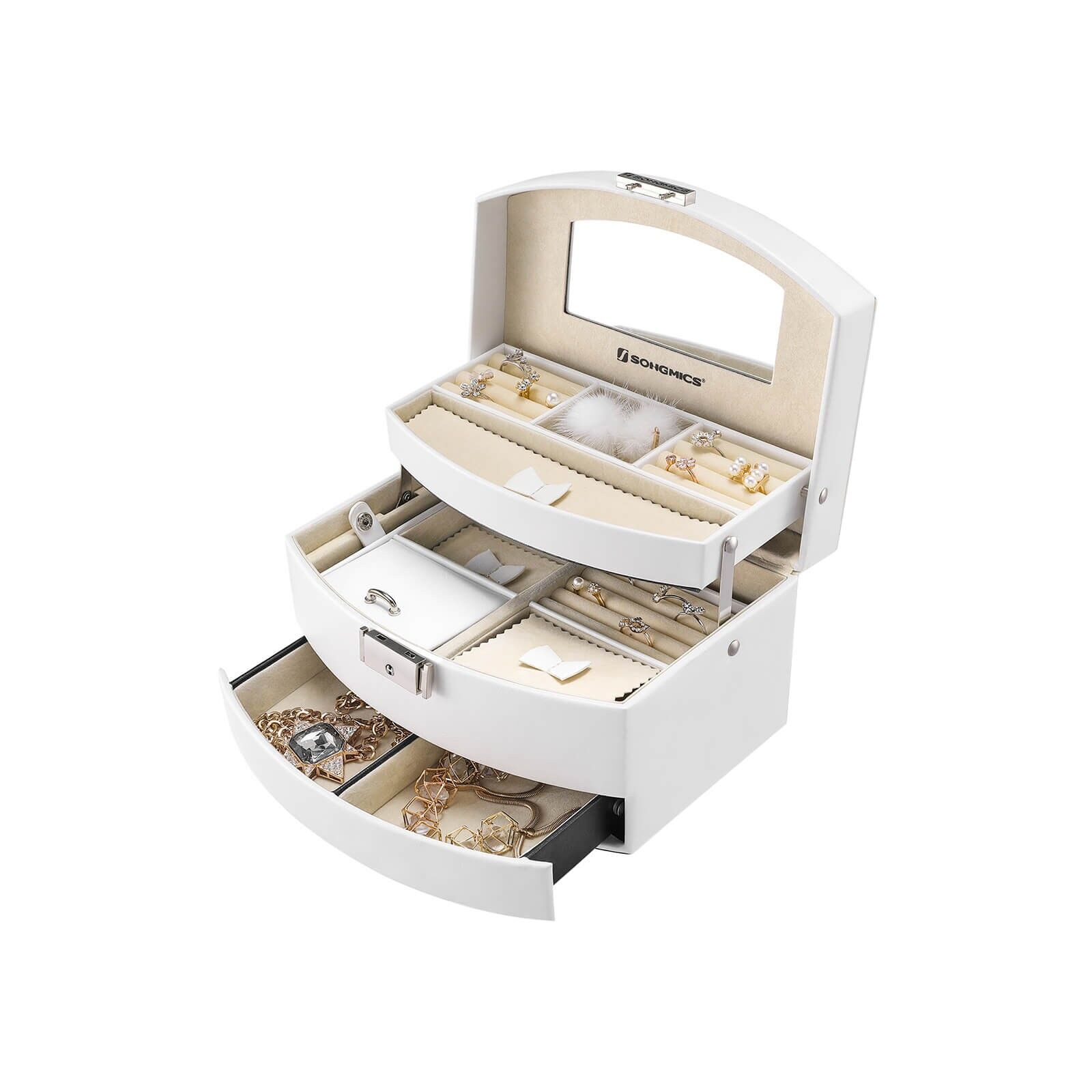 Verfijnde sieradendoos wit