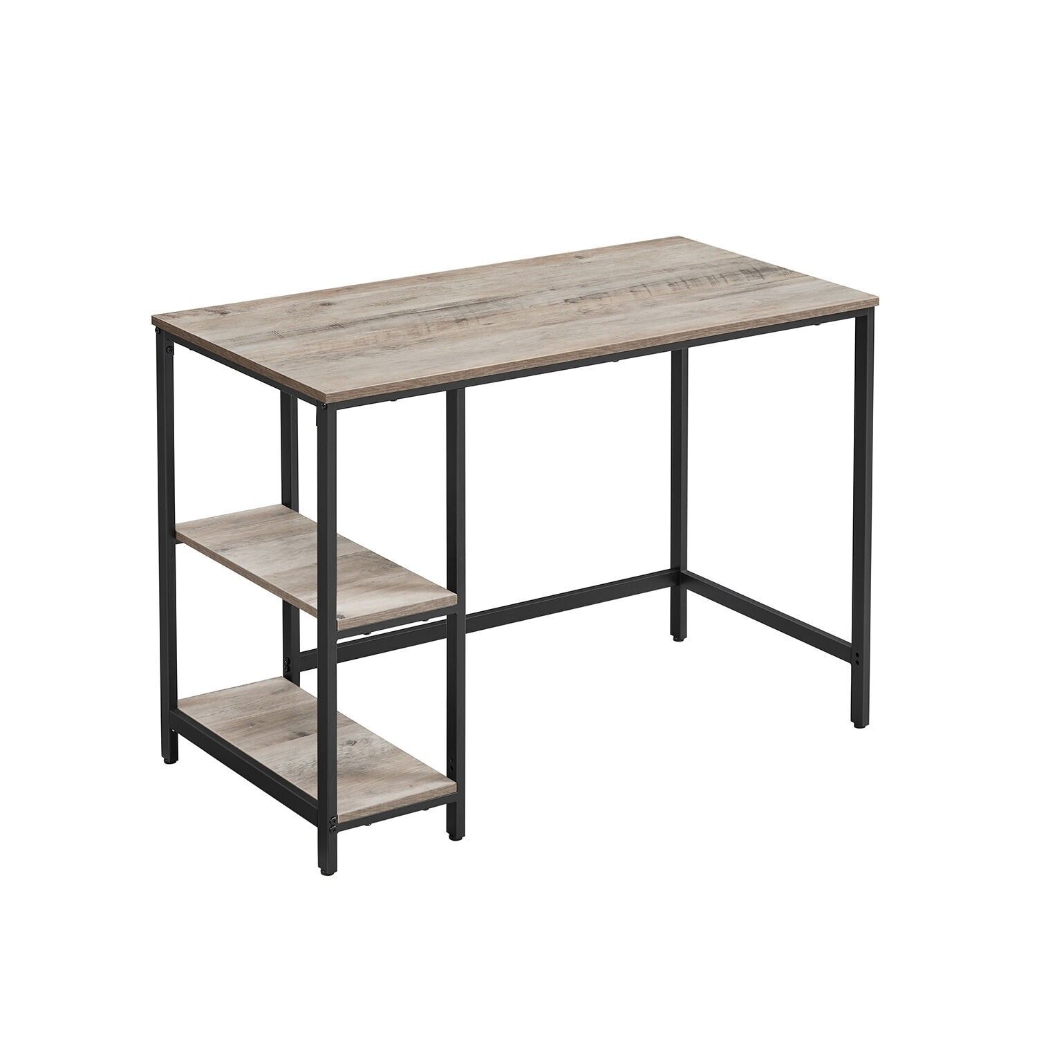 Table de canapé au design industriel avec 2 planches