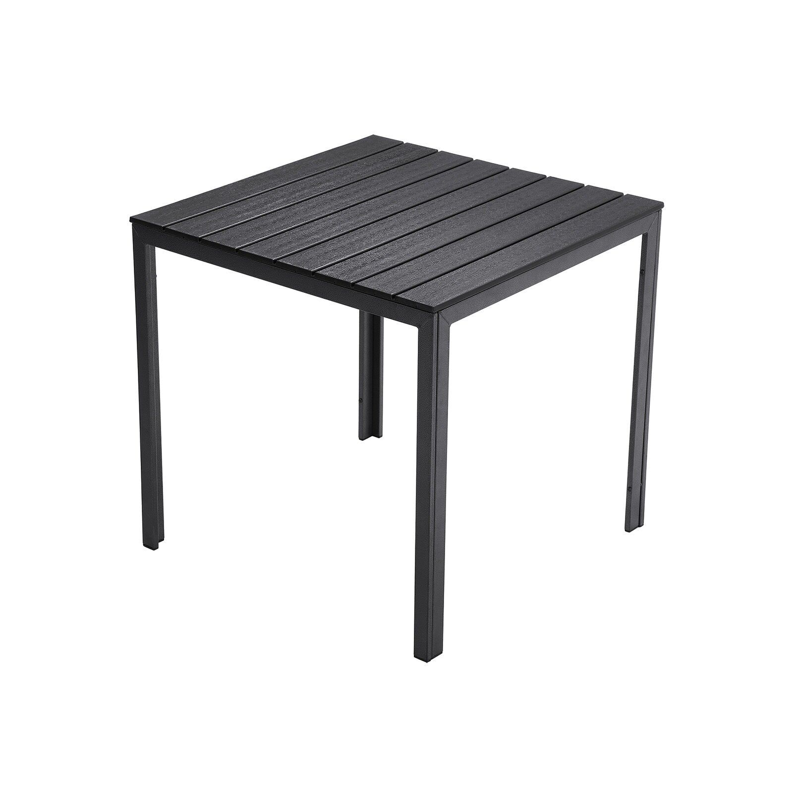 Table de jardin en bois noir