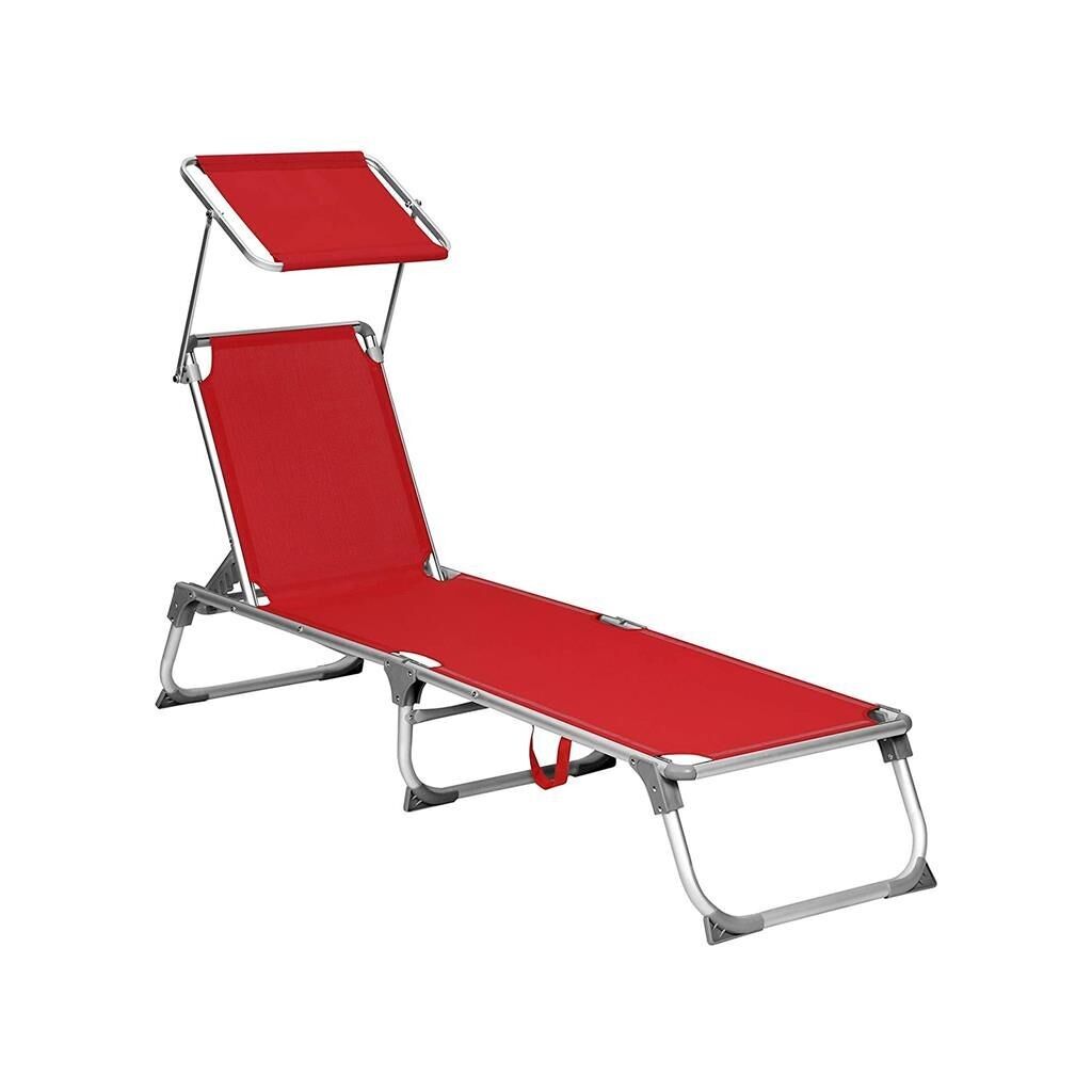 Chaise longue avec coussin rouge