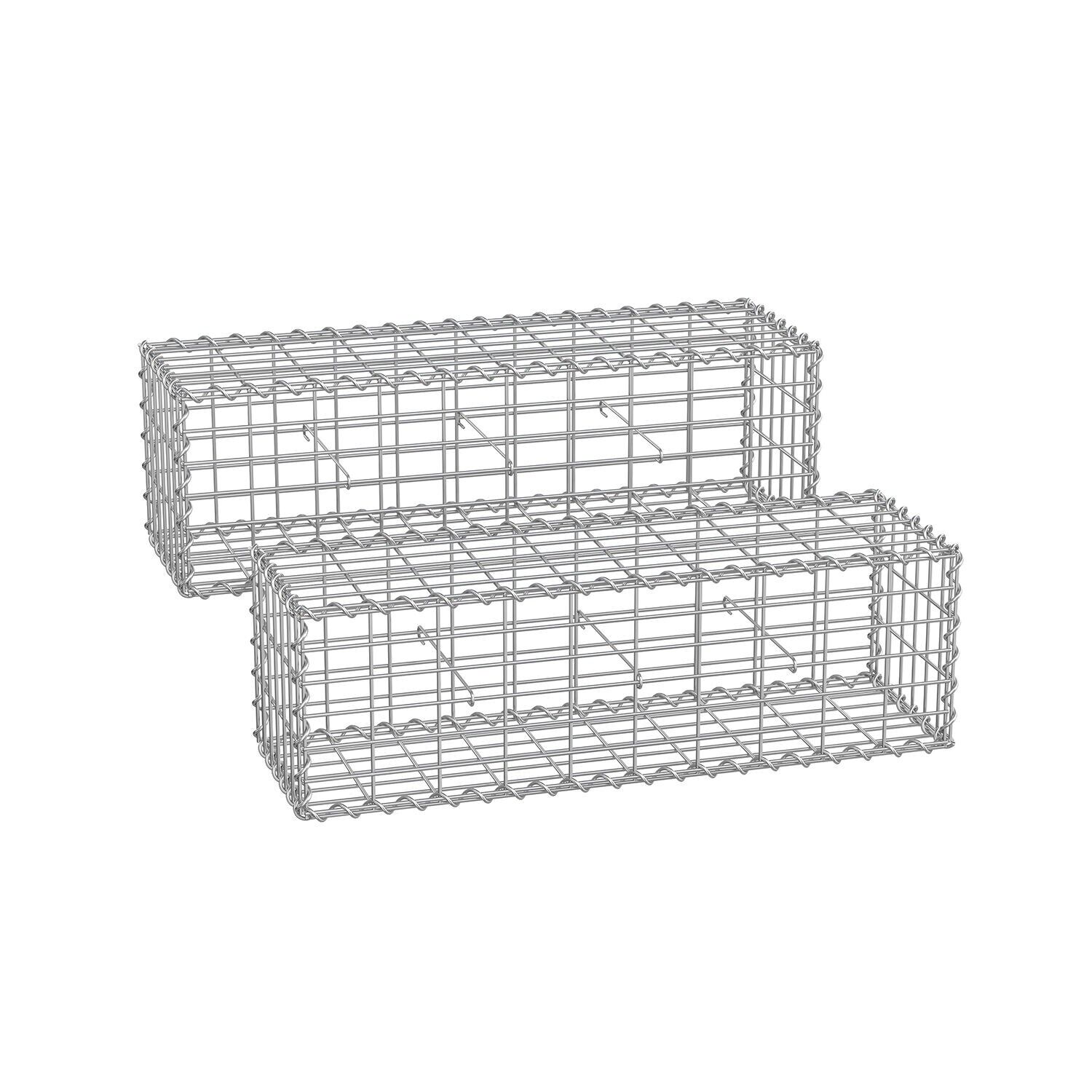 Gabbione con maaswijdte 5 x 10 cm per stenen, set da 2