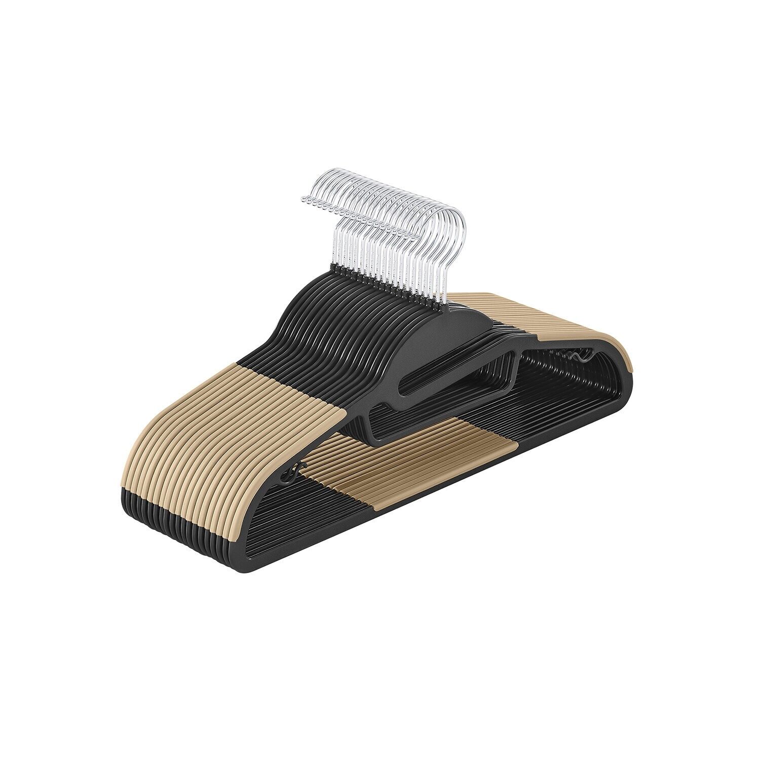 Kunststof kledinghangers 20 pezzi nero