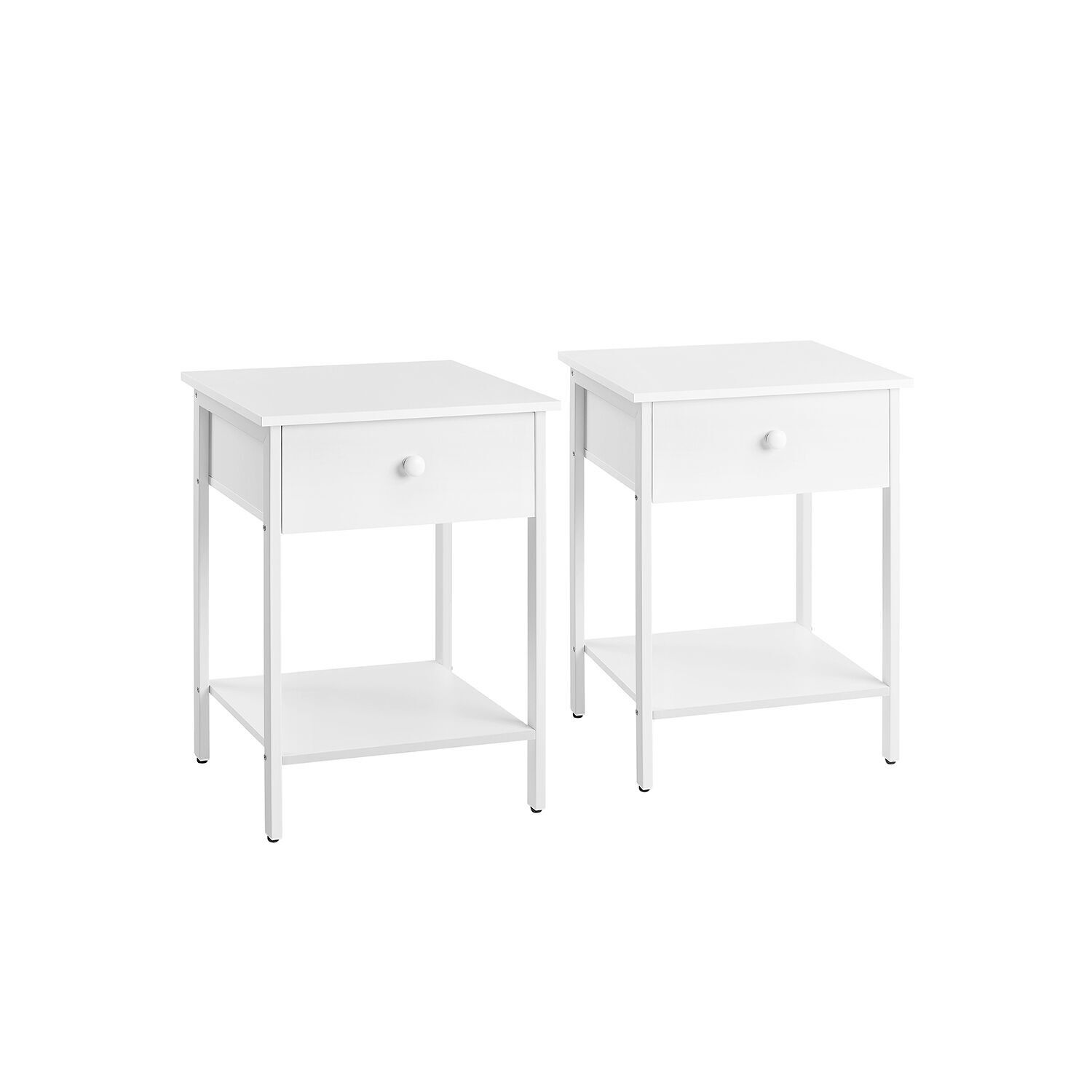 Set di 2 bijzettafels con carico e tappetino con asse