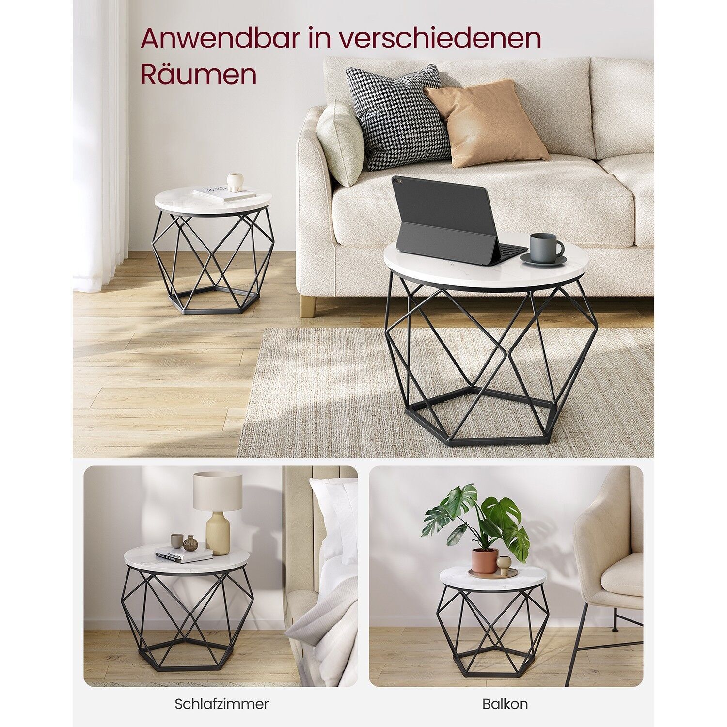 Salontafelset weiß 2-delig