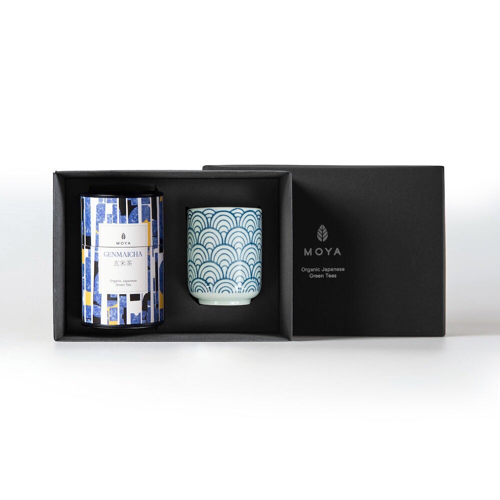 MOYA GENMAICHA GRÜNER BLATTTEE & CHOSEKI-BECHER-SET