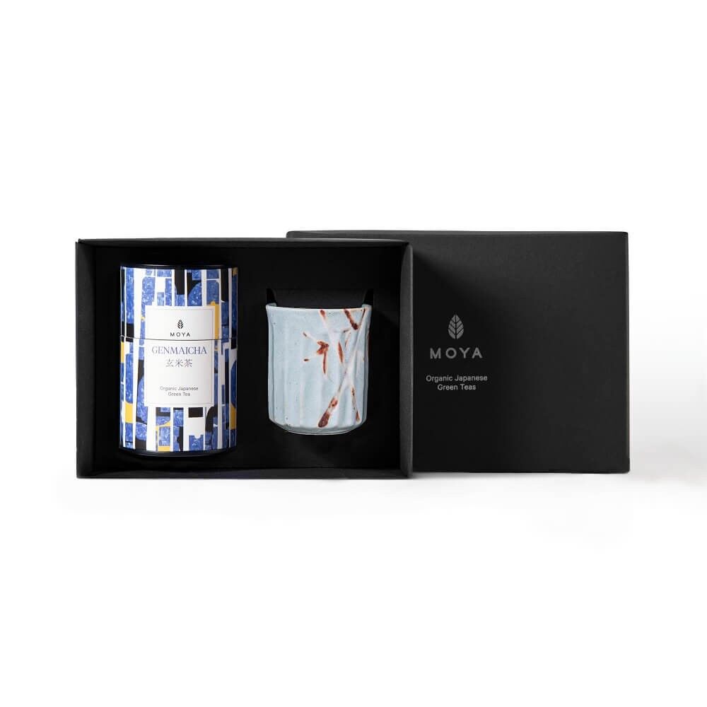 MOYA GENMAICHA GRÜNBLATTTEE & TASSENSET