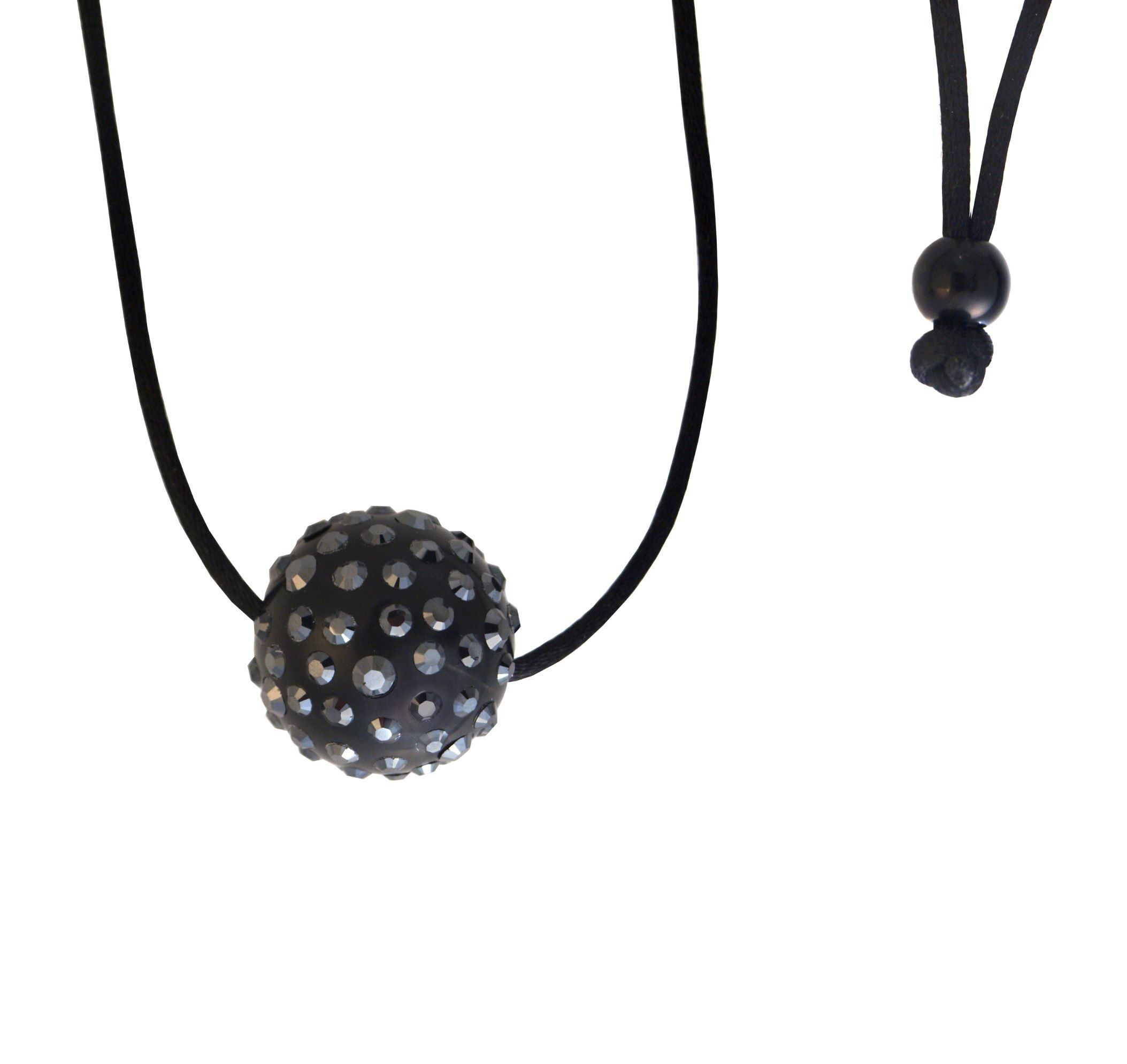 Collana coccinella maxi boulle pave' pietre swarovski design italiano  | Adreani Gioielli Vintage