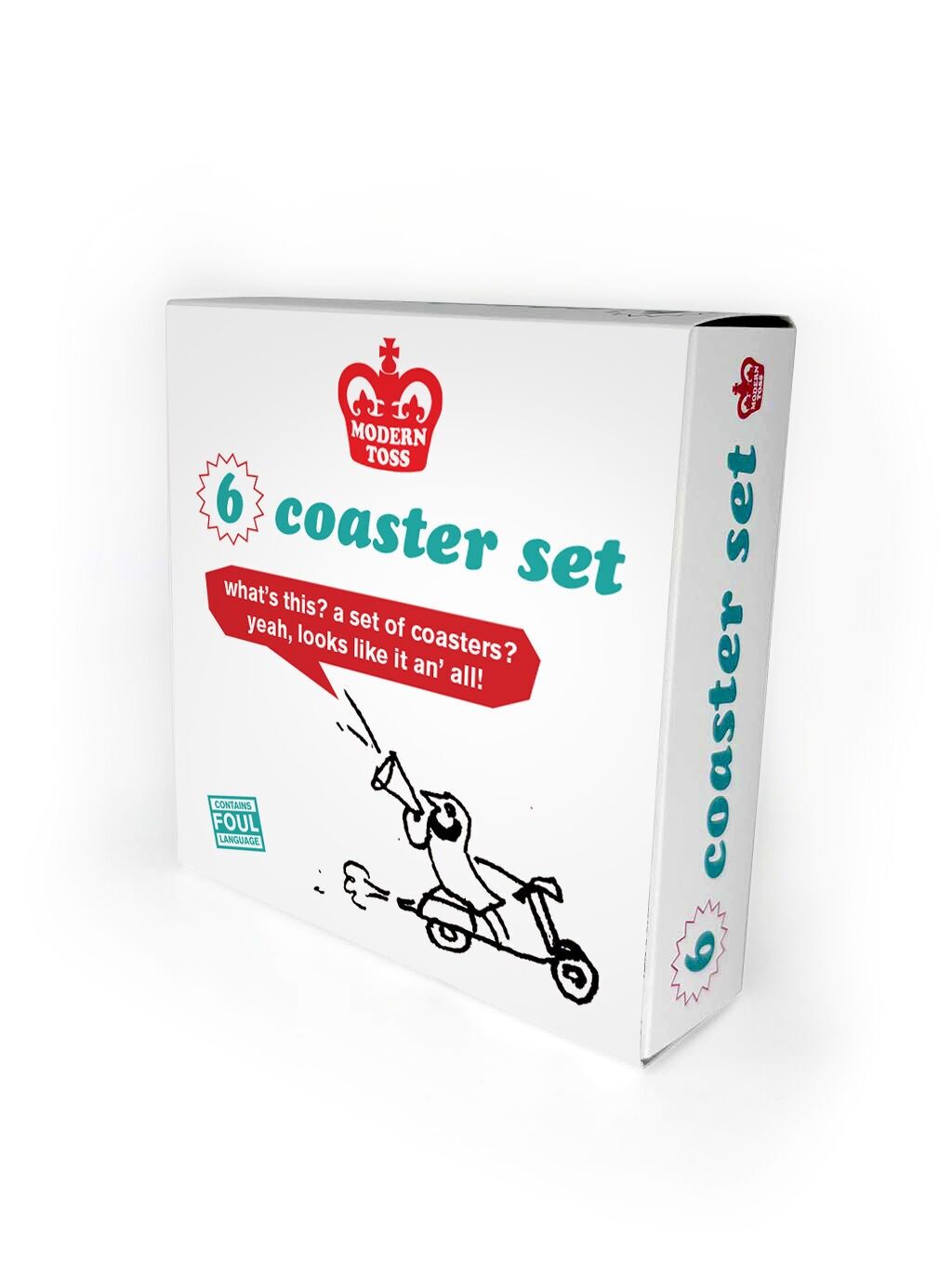 Regalo divertente - Confezione da 6 sottobicchieri (MTBOX05) di Modern Toss