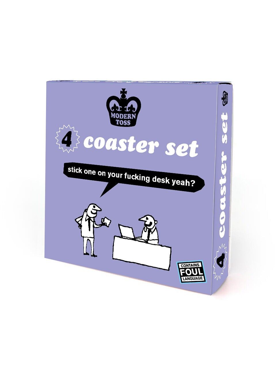 Regalo divertente - Confezione da 4 sottobicchieri (MTBOX06) di Modern Toss