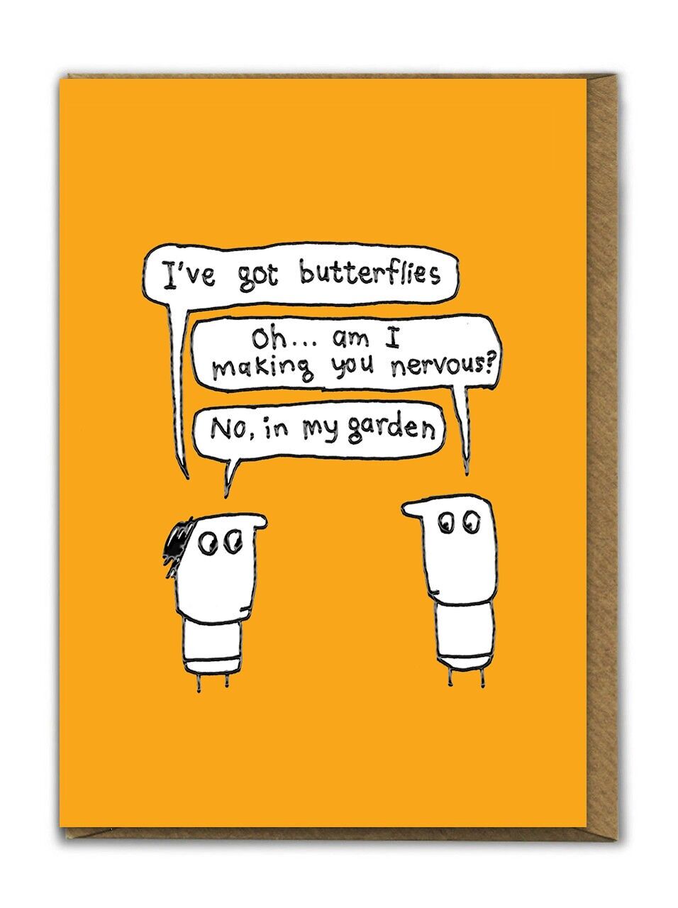 Divertente biglietto di auguri di compleanno (in rilievo) - Farfalle di Hazel Bee