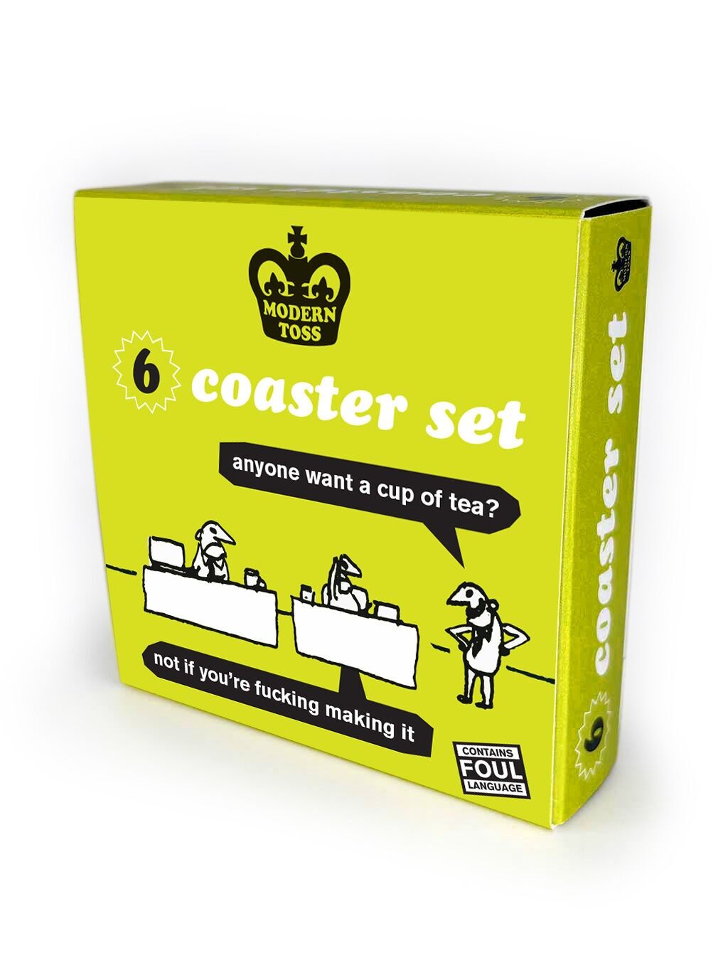 Regalo divertente - Confezione da 6 sottobicchieri (MTBOX04) di Modern Toss