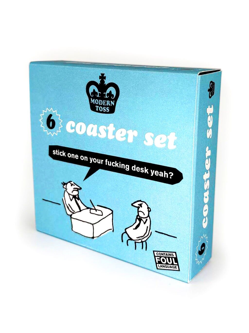 Regalo divertente - Confezione da 6 sottobicchieri (MTBOX03) di Modern Toss