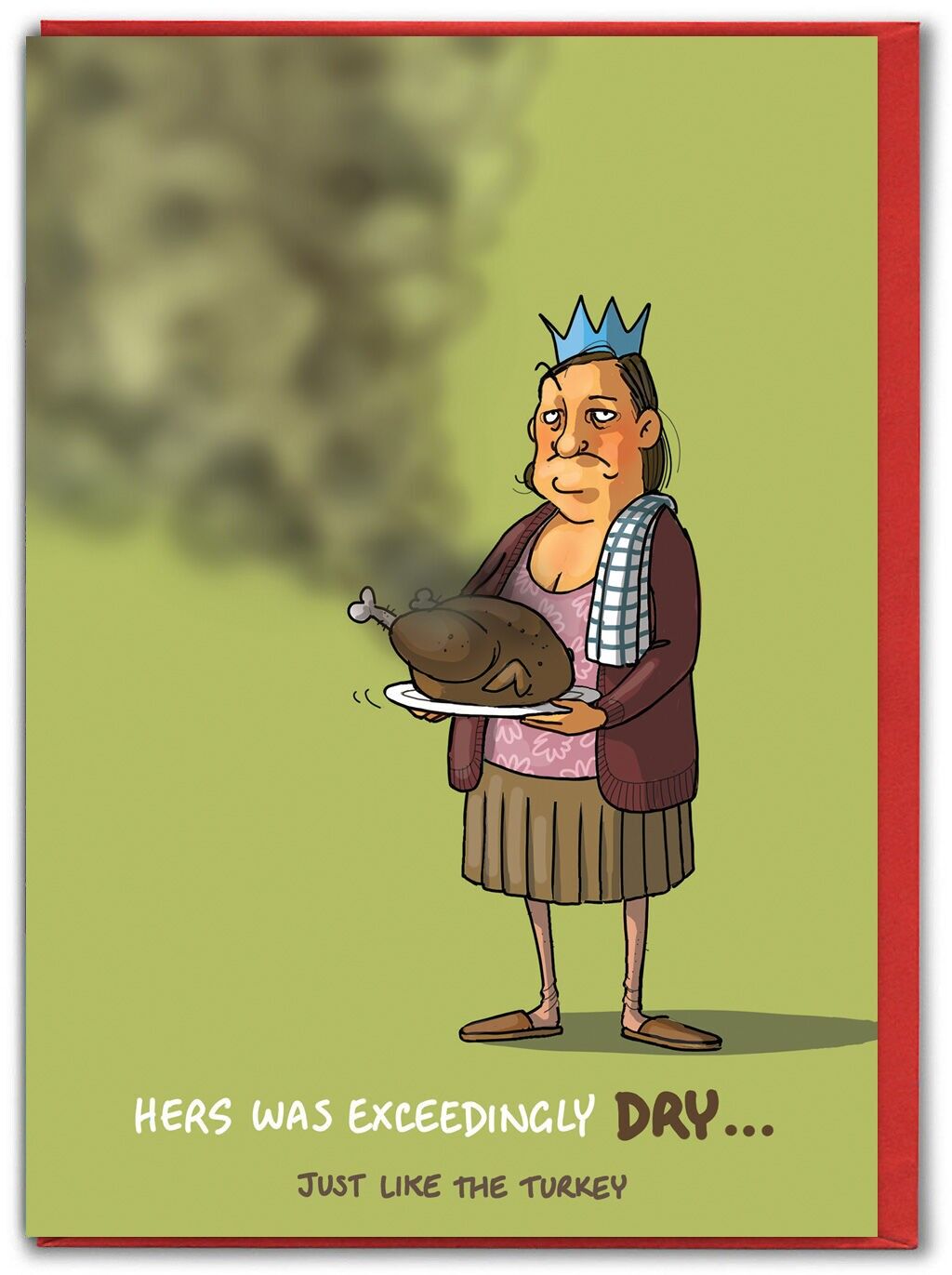 Funny Christmas Card - Exceedingly Dry by Bryony Walters