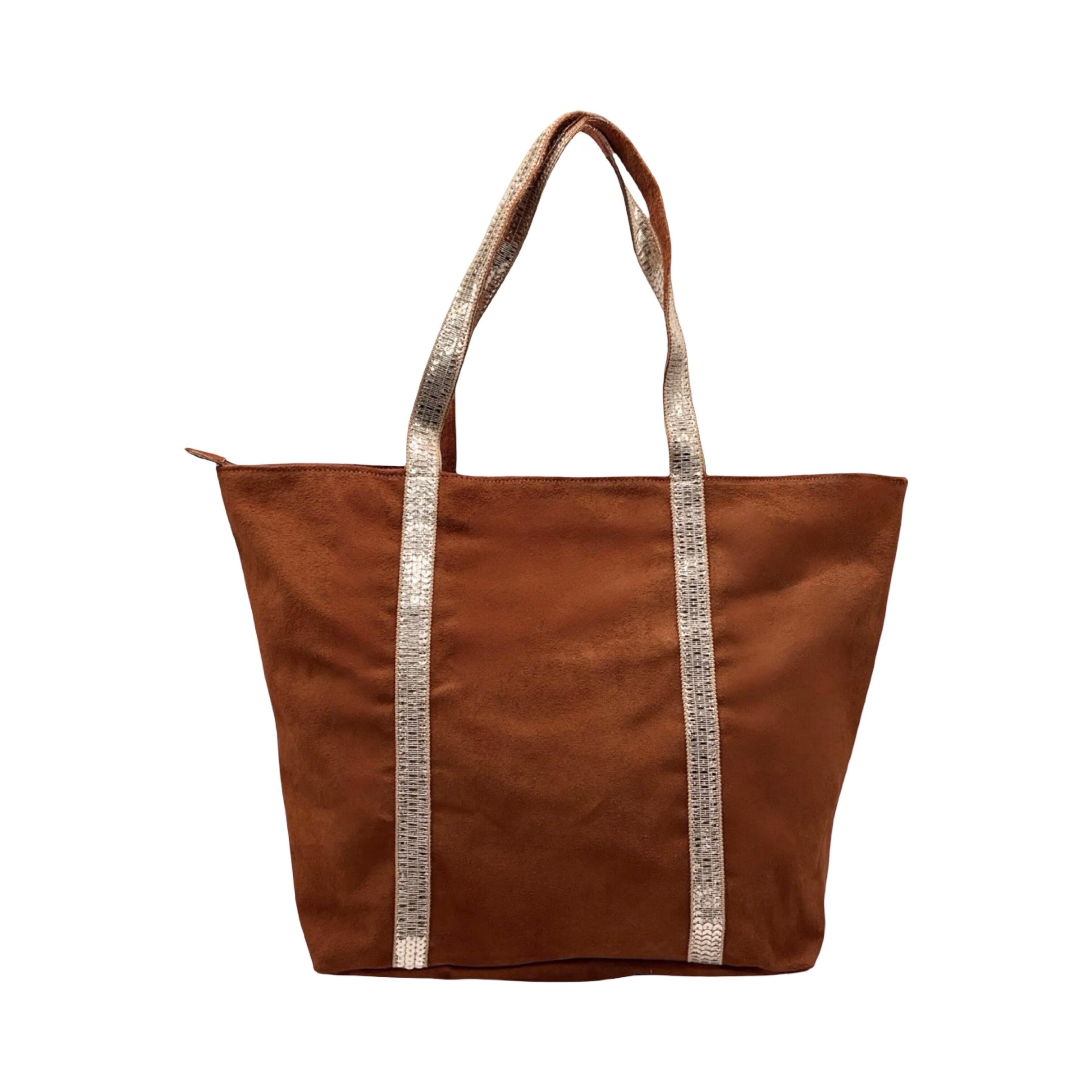 BORSA SHOPPING IN CAMOSCIO E STRASS