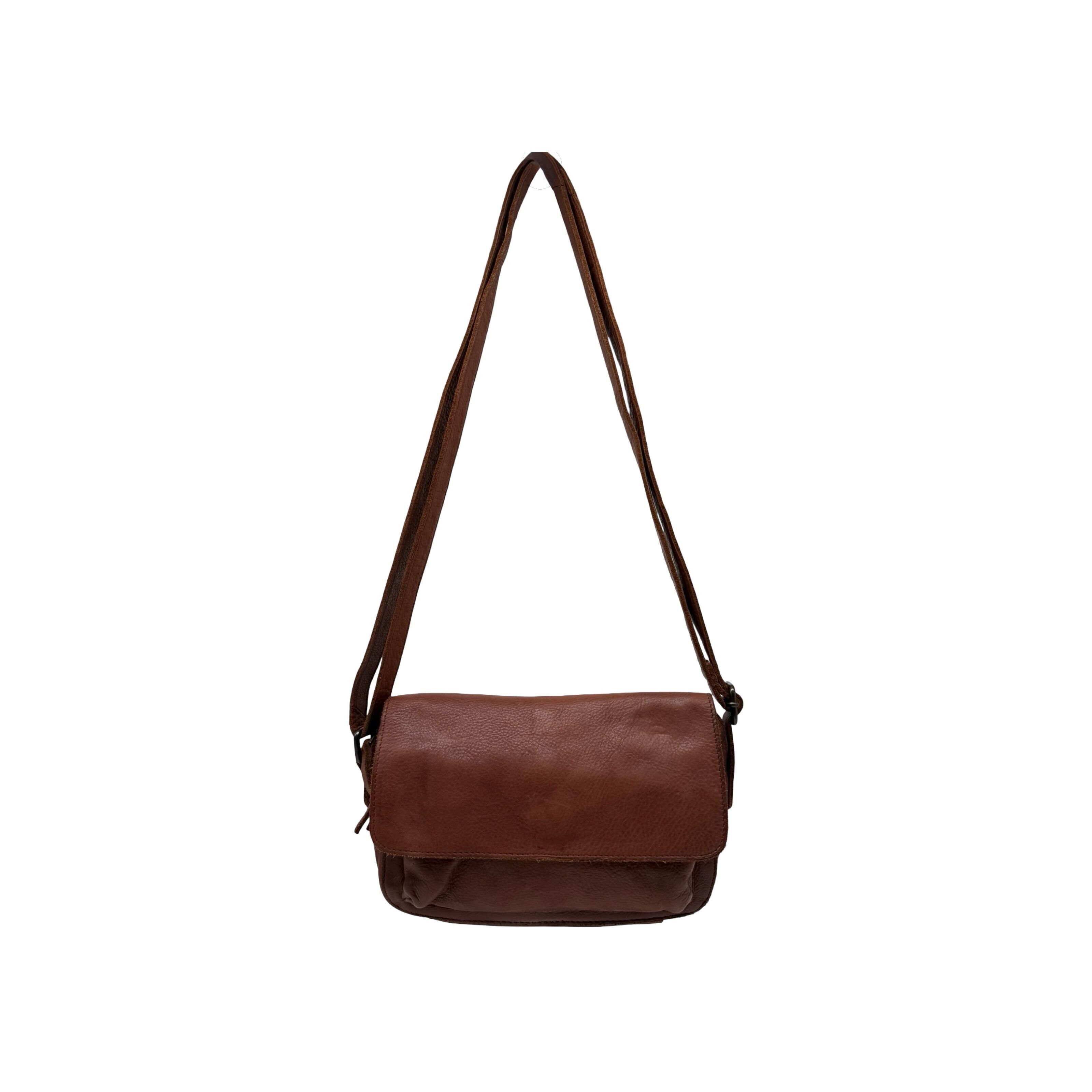 Borsa a tracolla in pelle di vacchetta Adeline