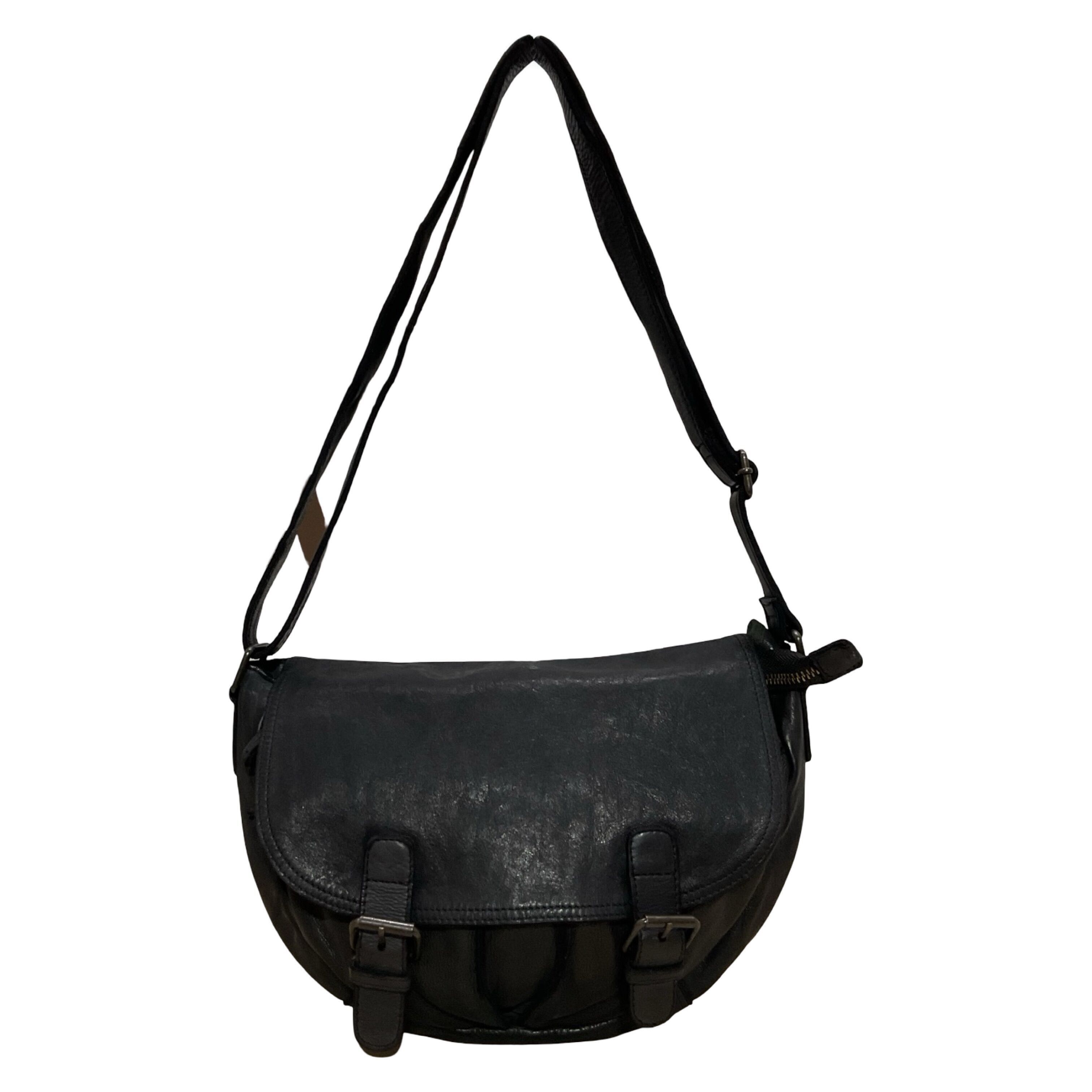 Borsa a tracolla in pelle di vacchetta Naina