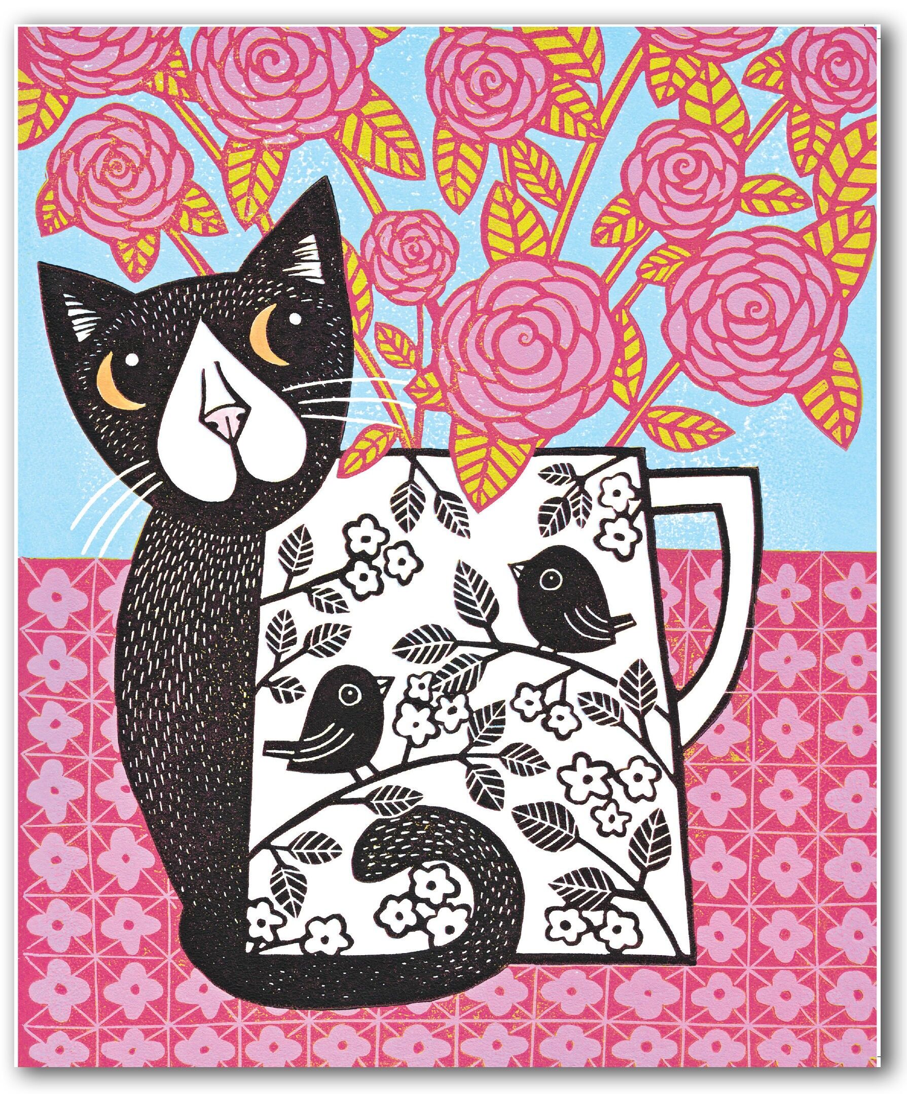 NC397 Gato y Rosas - Kat Lendacka