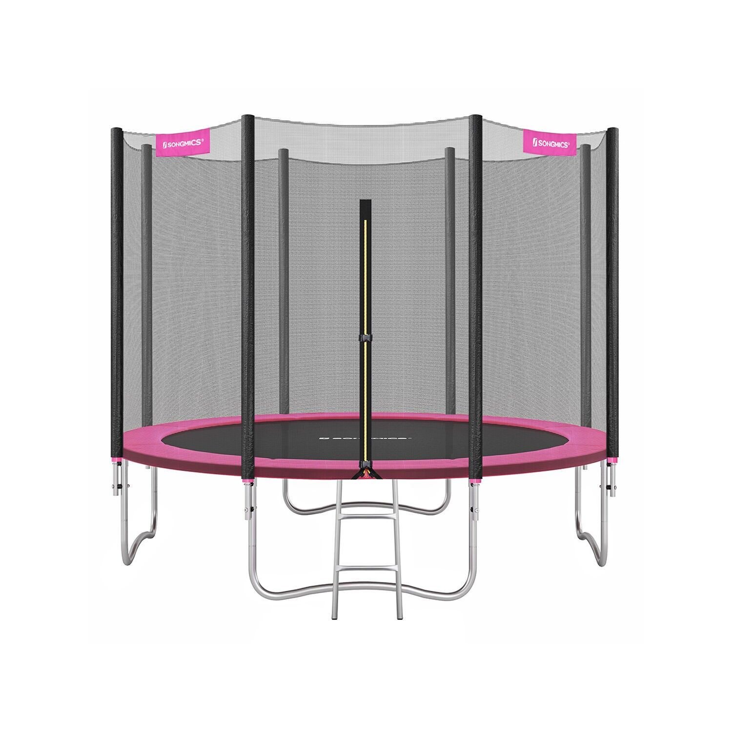 Trampoline Ø 305 cm with pink safety net