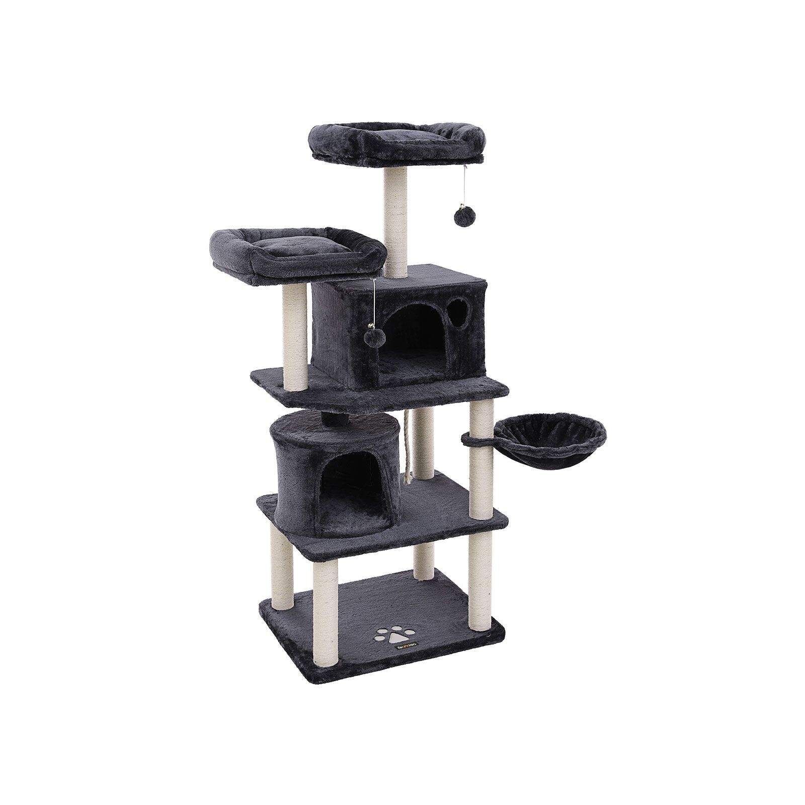 Cat tree 2 holes 152 cm smoke gray