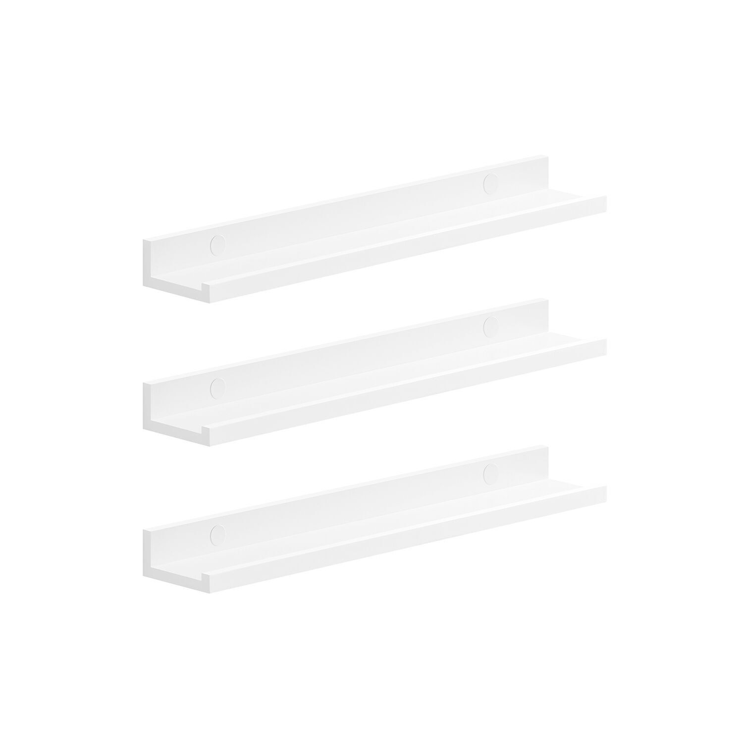 Set of 3 wall shelves 60 cm wide white