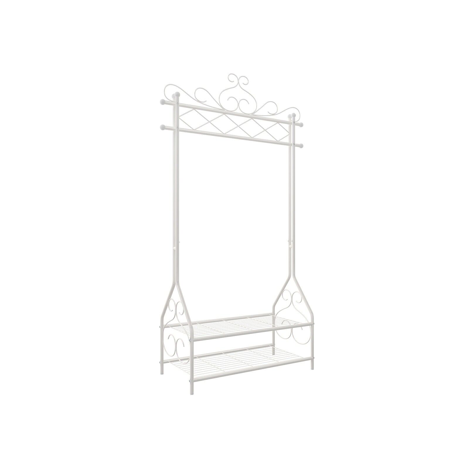 Vintage clothes rack with shoe rack, 92 x 173 x 41 cm