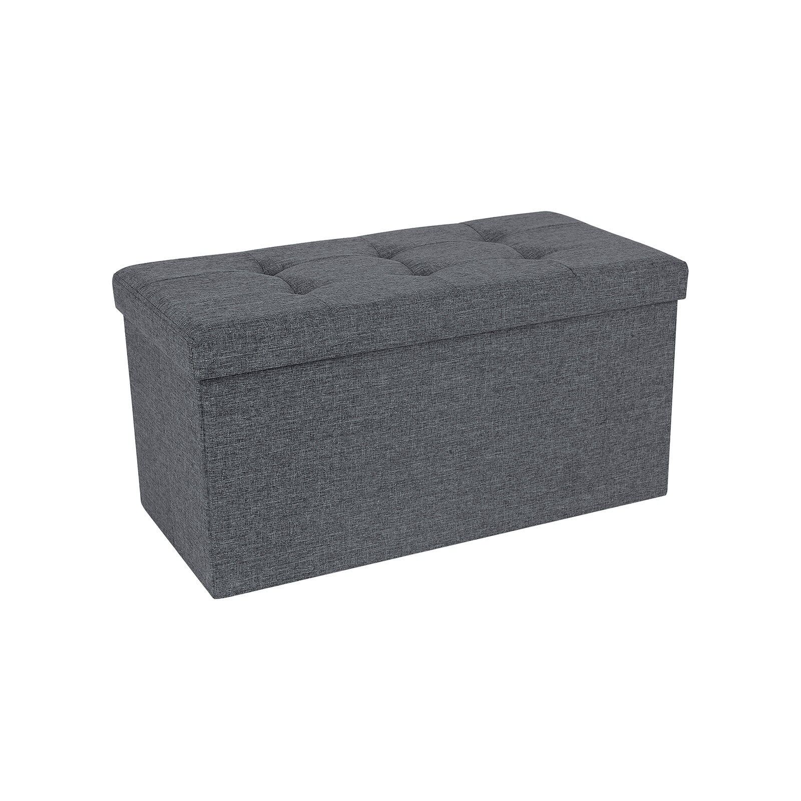 Banc avec rangement 76 cm gris foncé