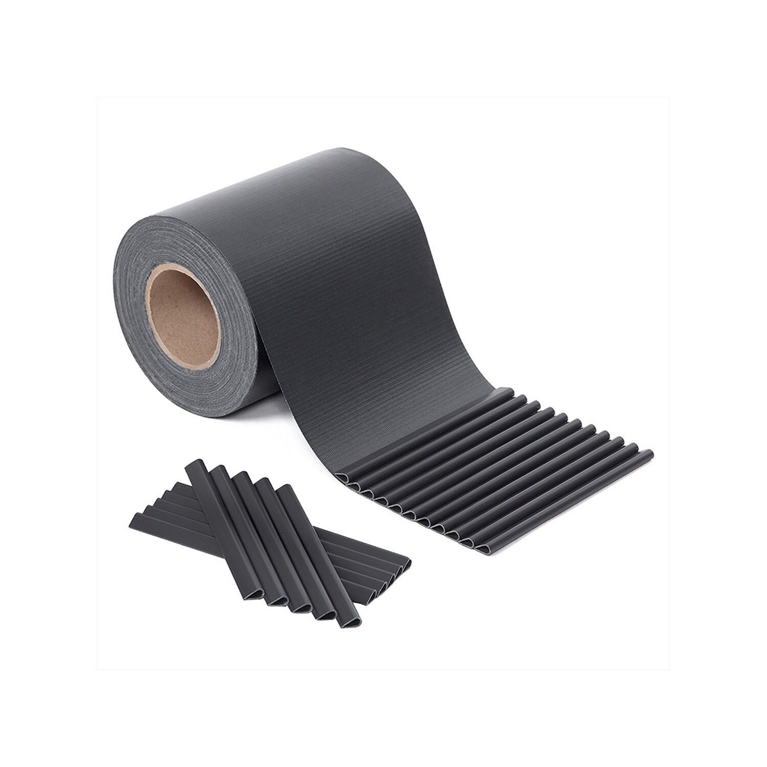 Bâche de protection brise-vue en PVC extra épaisse anthracite, mx 19 cm