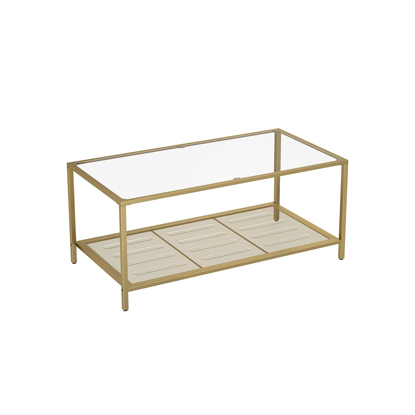 Couchtisch mit gehärteter Glasoberfläche, 106 x 55 x 45 cm