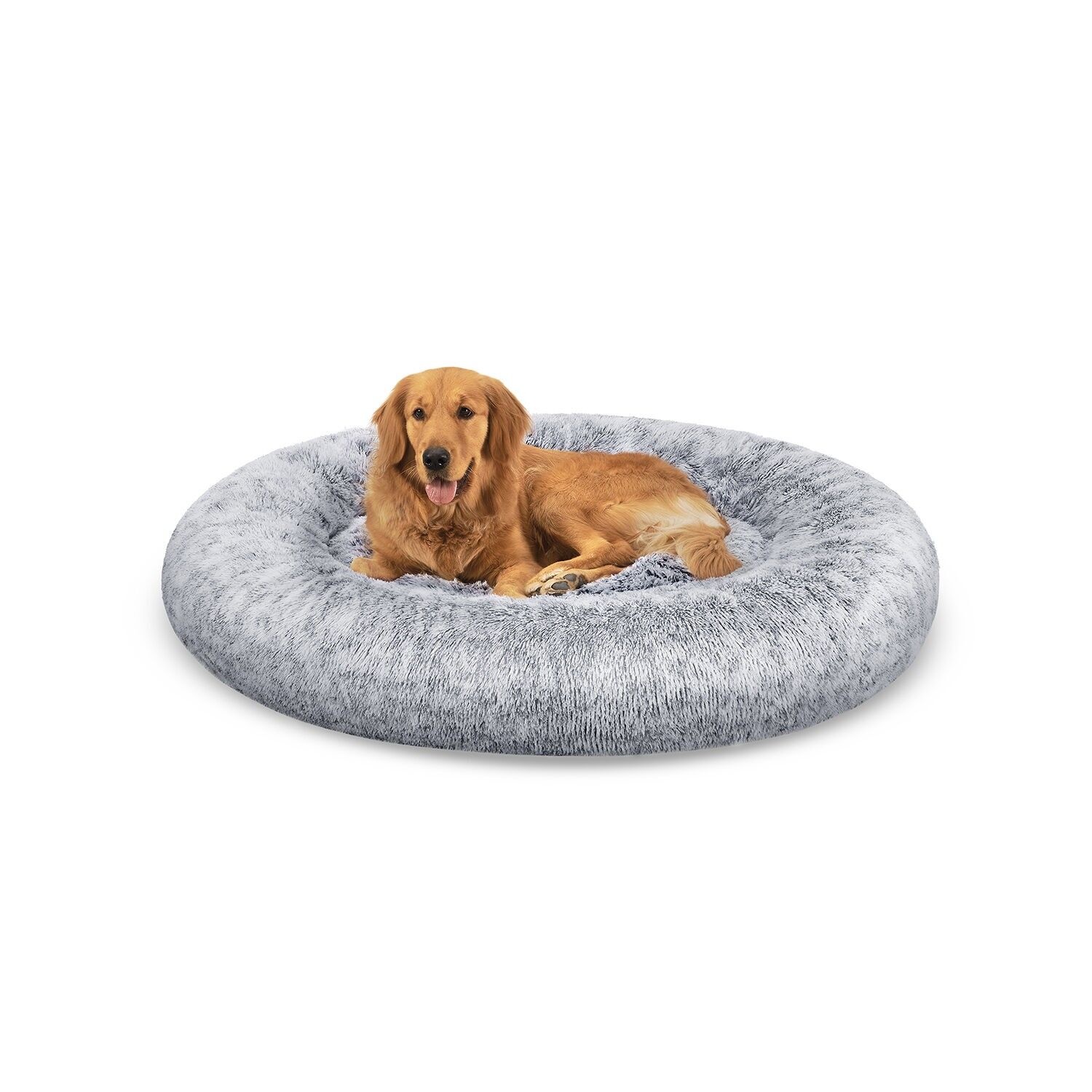 Panier moelleux pour chien Ø 120 cm gris clair