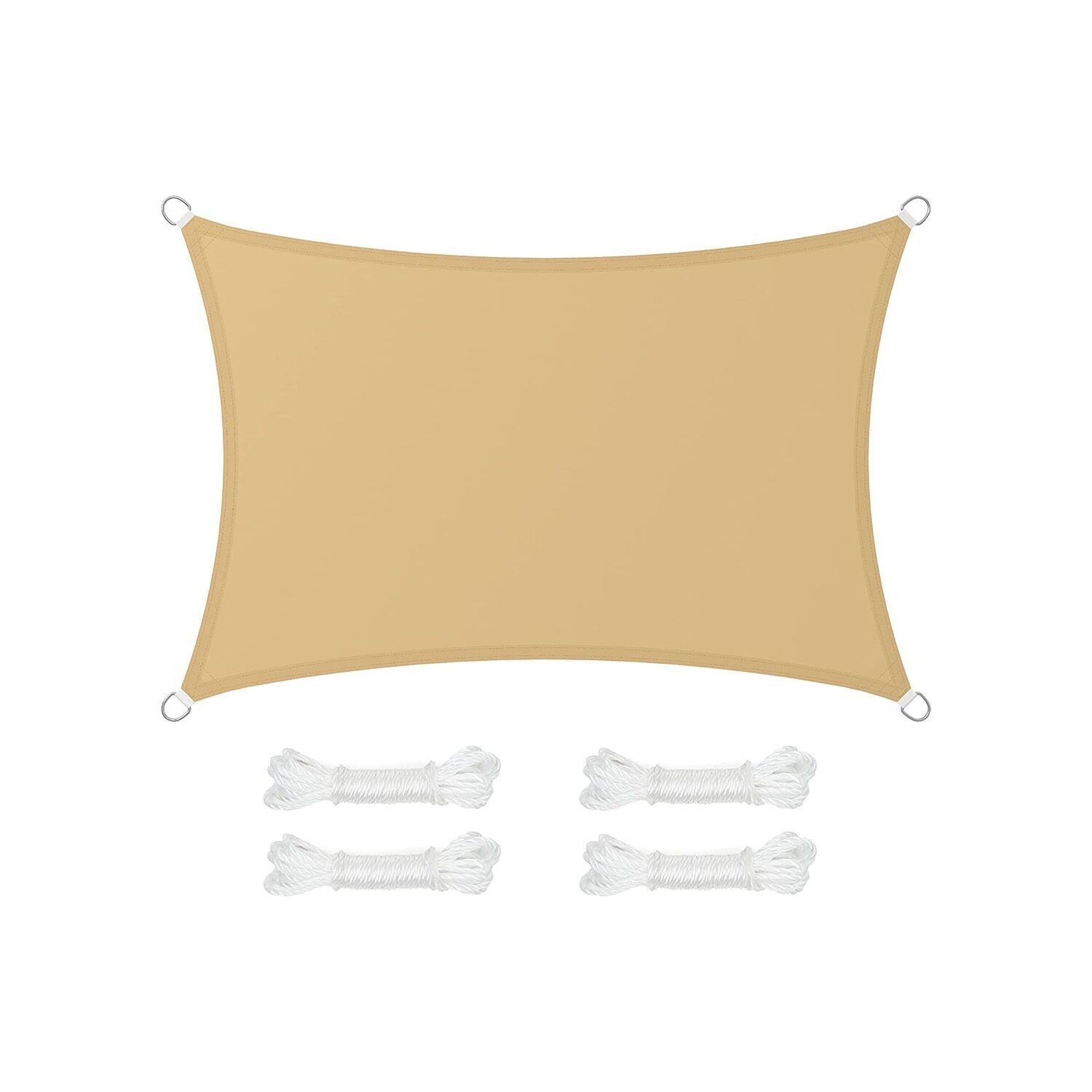 Voile d'ombrage 2 x 3 m rectangulaire jaune sable