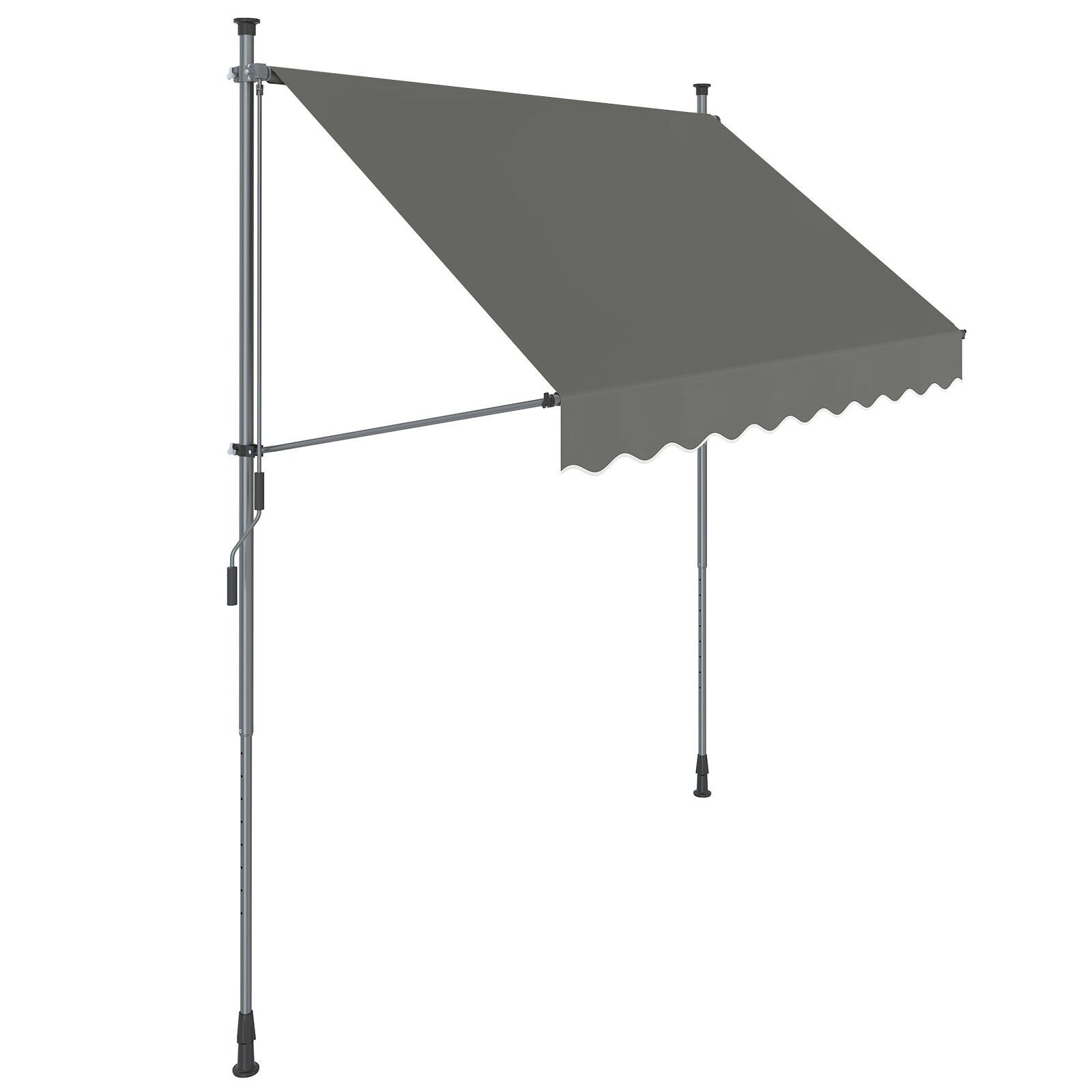 Clamp awning 150 x 130 cm gray
