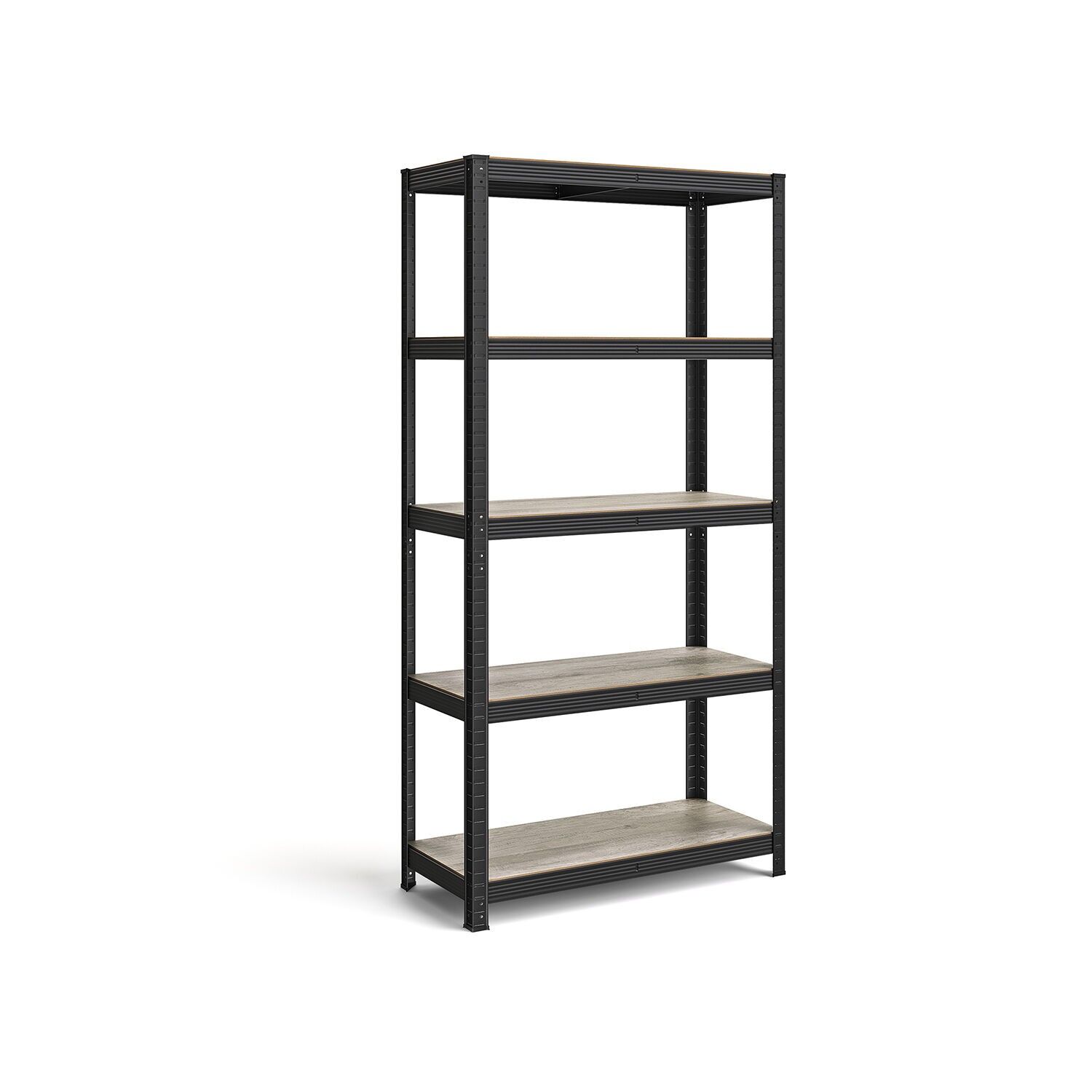 Adjustable standing shelf with 5 shelves 40 x 90 x 180 cm greige-black