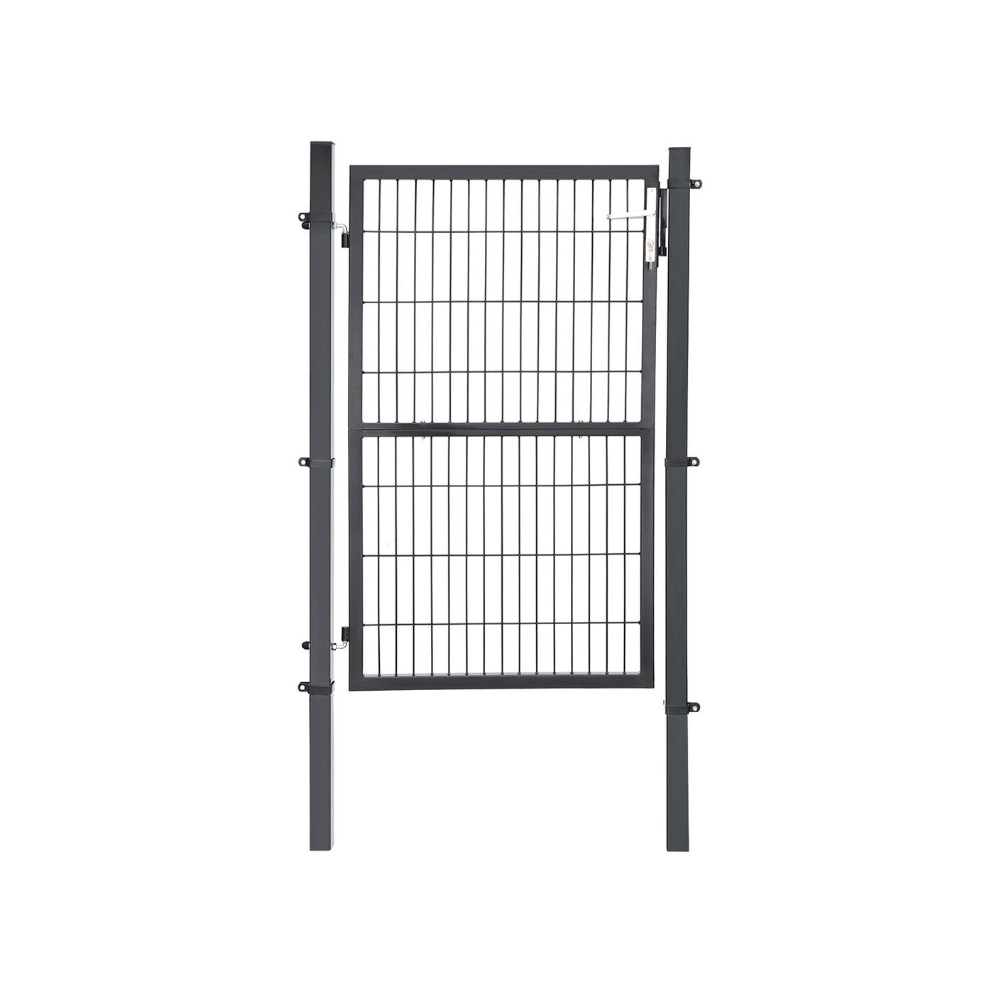 Gartentor aus verzinktem Eisen grau, 106 x 150 cm