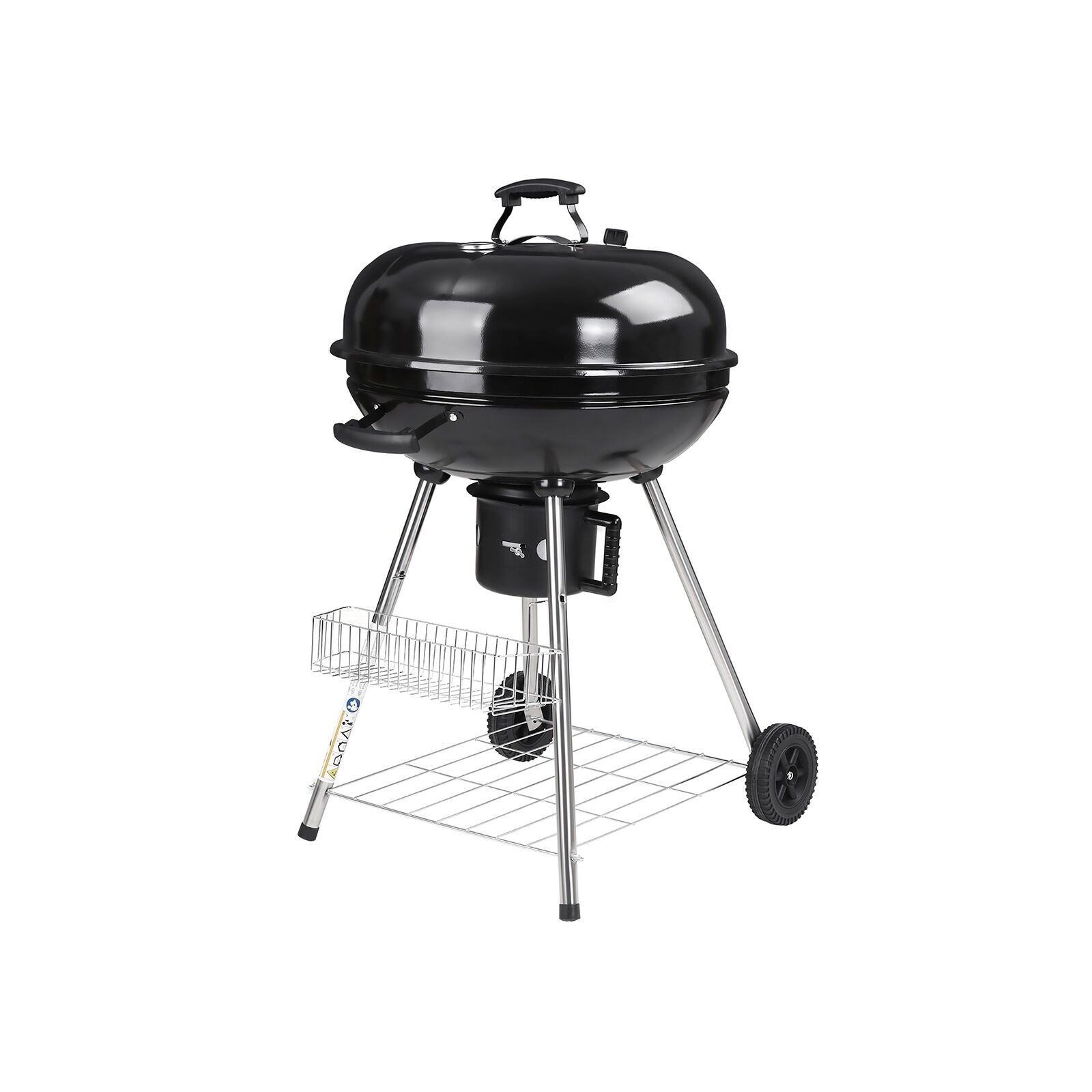 Kettle grill with lid and thermometer, 90 x 58 x 56.5 cm kettle grill with lid and thermometer, charcoal grill, Ø 54.4 cm