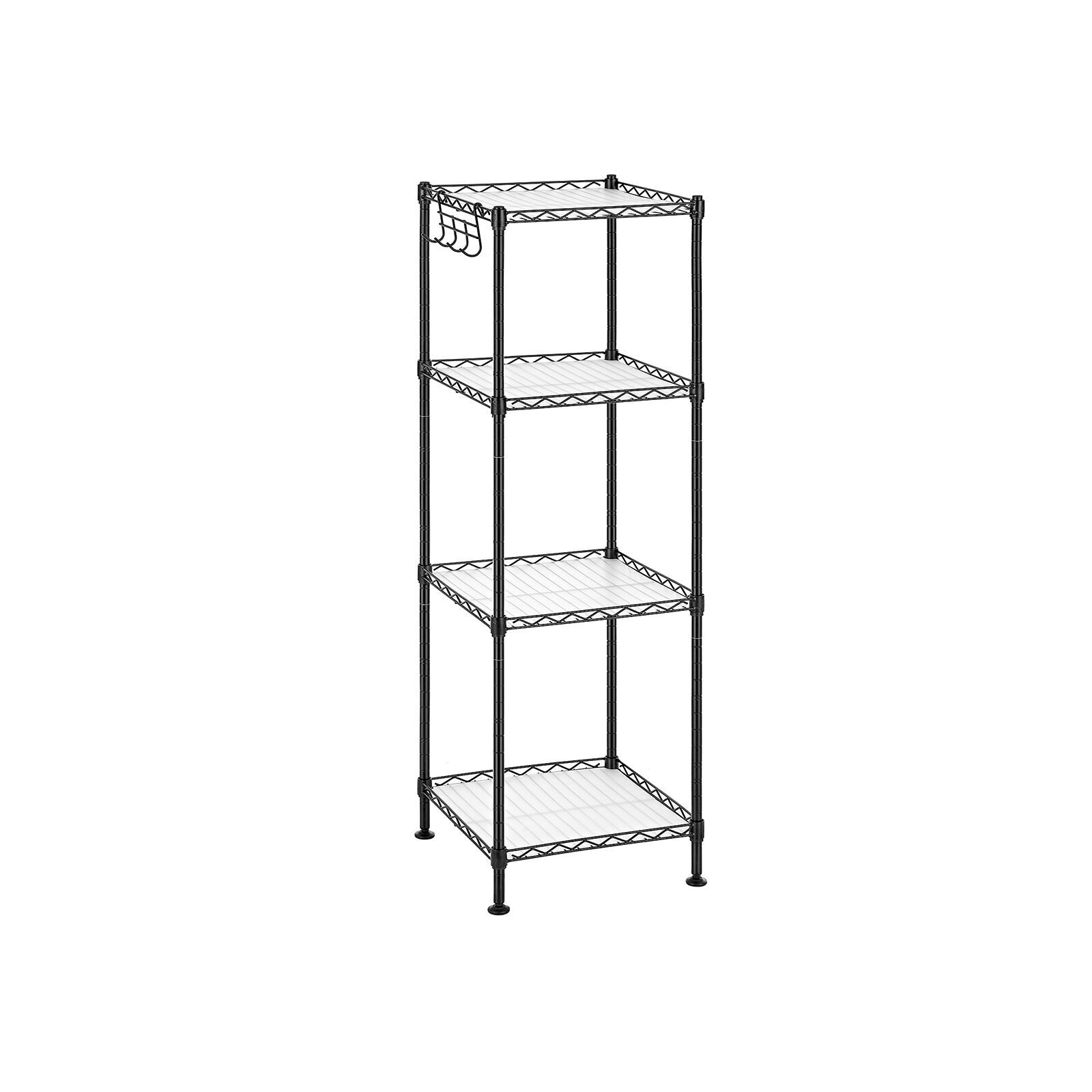 étagère de salle de bain noire, 30 x 30 x 102 cm