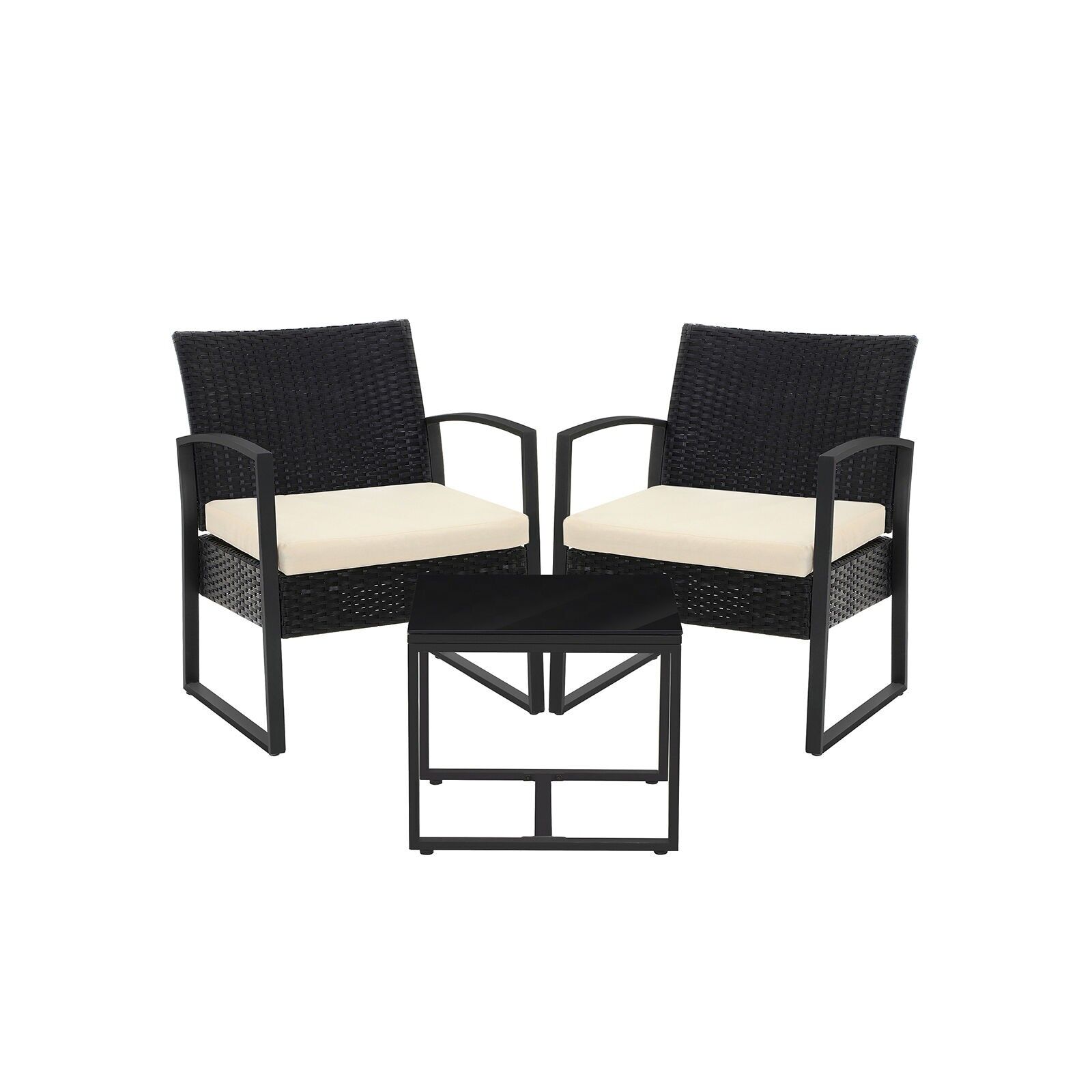 garden furniture set, 57.5 x 53 x 76 cm (L x W x H) Table dimensions: 40 x 40 x 39 cm